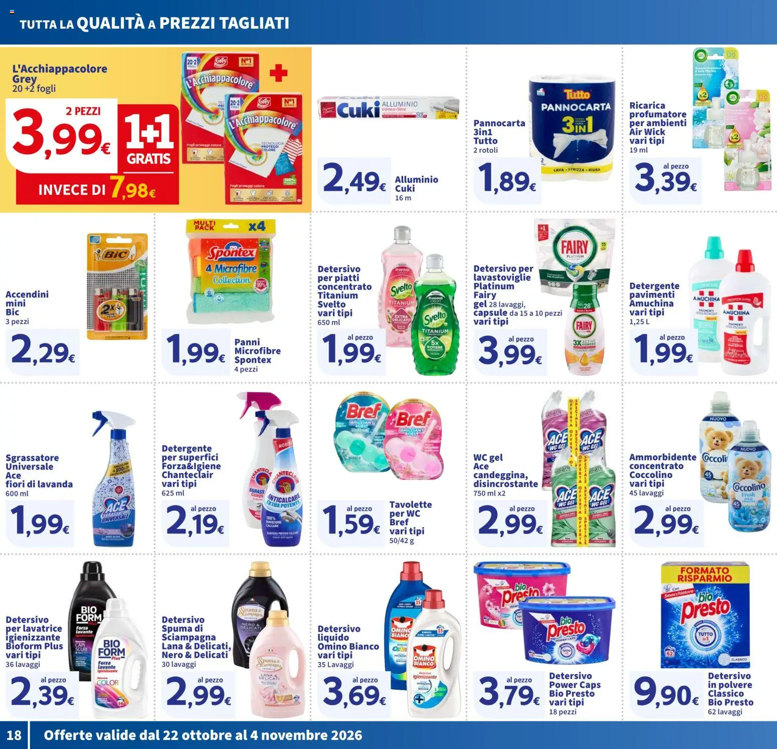 Anteprima dell'opuscolo SIGMA volantino Superstore dal negozio SIGMA valido da 22/10/2026 - Lavastoviglie, Alluminio, Ammorbidente, Sgrassatore, Detergente, Panni, Anticalcare, Smacchiatore
