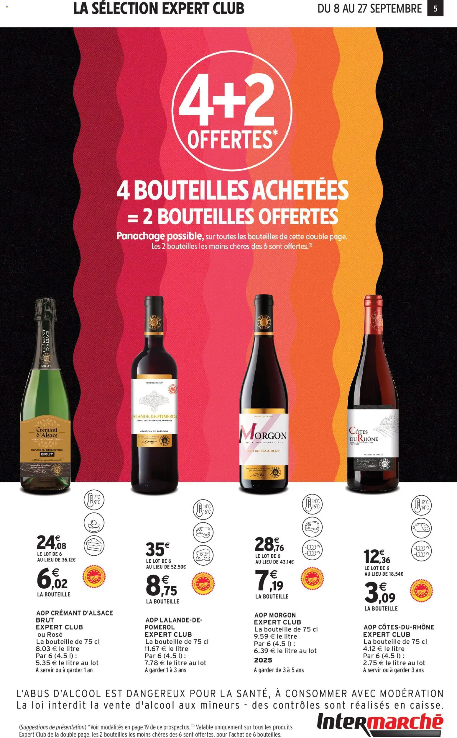 Prévisualisation de Intermarché - Foire aux vins du magasin Intermarché formulaire valide 08/09/2026 - Vin, Bouteille, Crémant, Crémant d'alsace