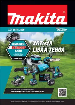 Kaupan Makita Makita tarjoukset - XGT esite 2026 esikatselu, voimassa 07/04/2026