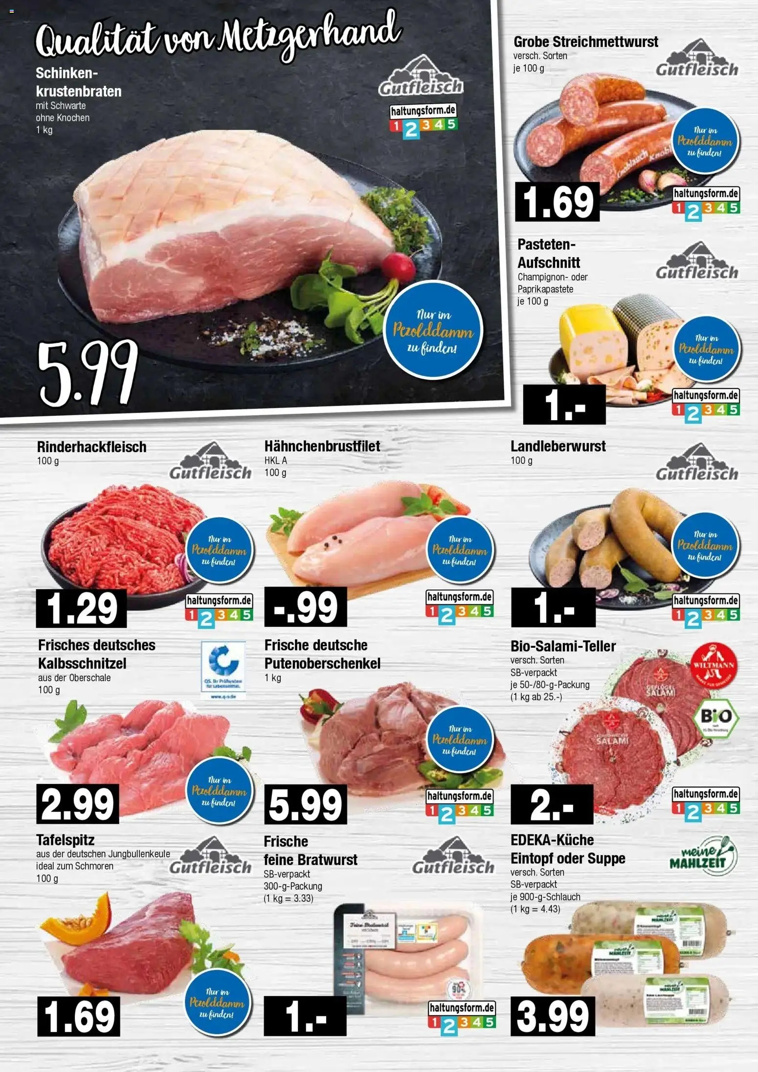 Vorschau von dem Prospekt des Geschäftes Edeka, gültig ab dem 26.10.2026 - Bratwurst, Tafelspitz, Krustenbraten, Schinken