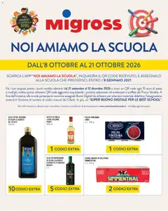 Anteprima dell'opuscolo Migross volantino Noi Amiamo la Scuola 2 dal negozio Migross valido da 08/10/2026