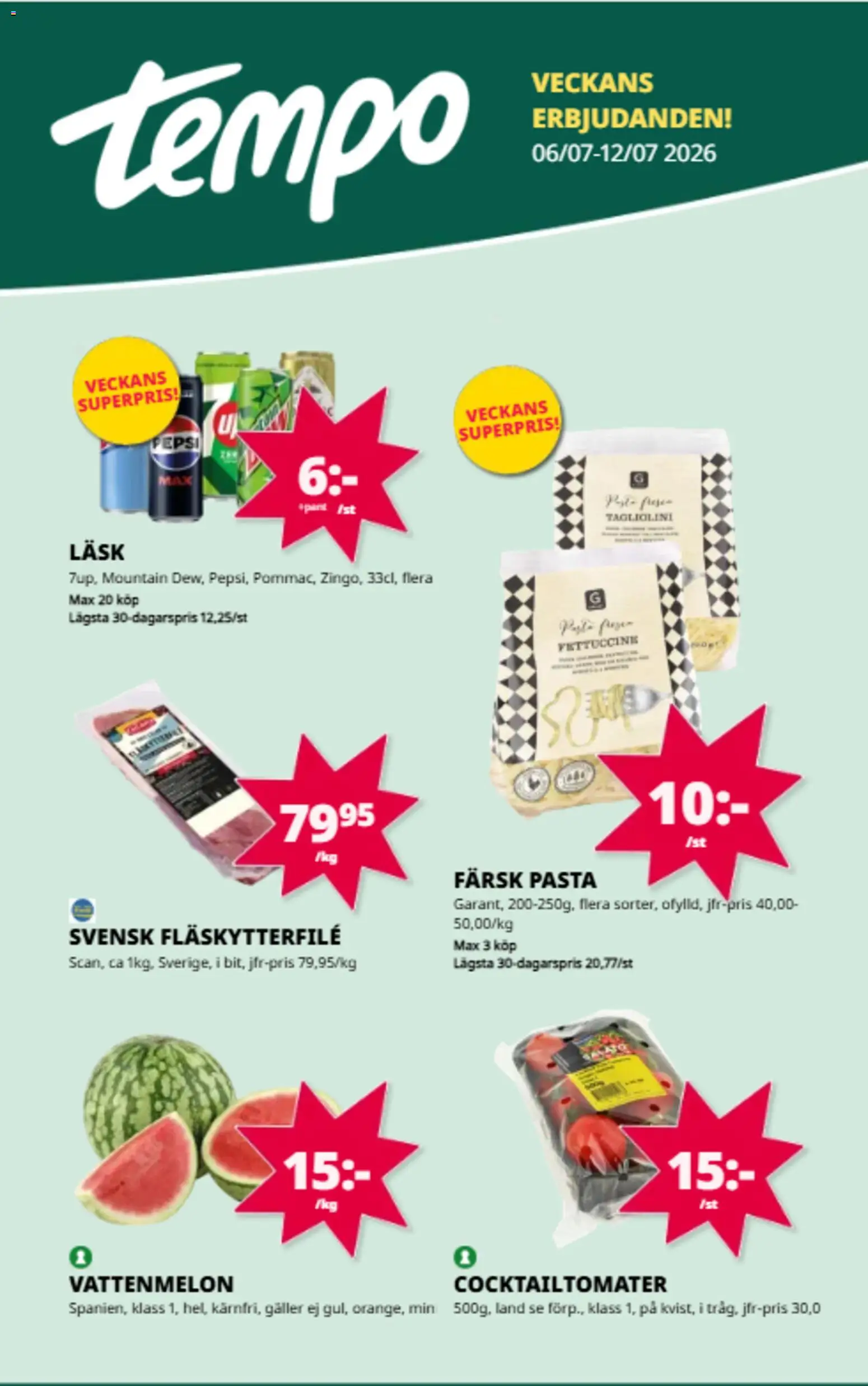Förhandsgranska reklamblad Tempo erbjudanden från butik Tempo gäller från 06/07/2026