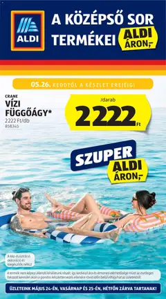 Aldi - Aldi Középső sor termékei megtekintése, amely érvényes 2026.05.21.-től