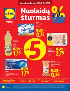 LIDL parduotuvės leidinio LIDL leidinys - Nuolaidų šturmas galiojančio nuo 2026.07.06 peržiūra