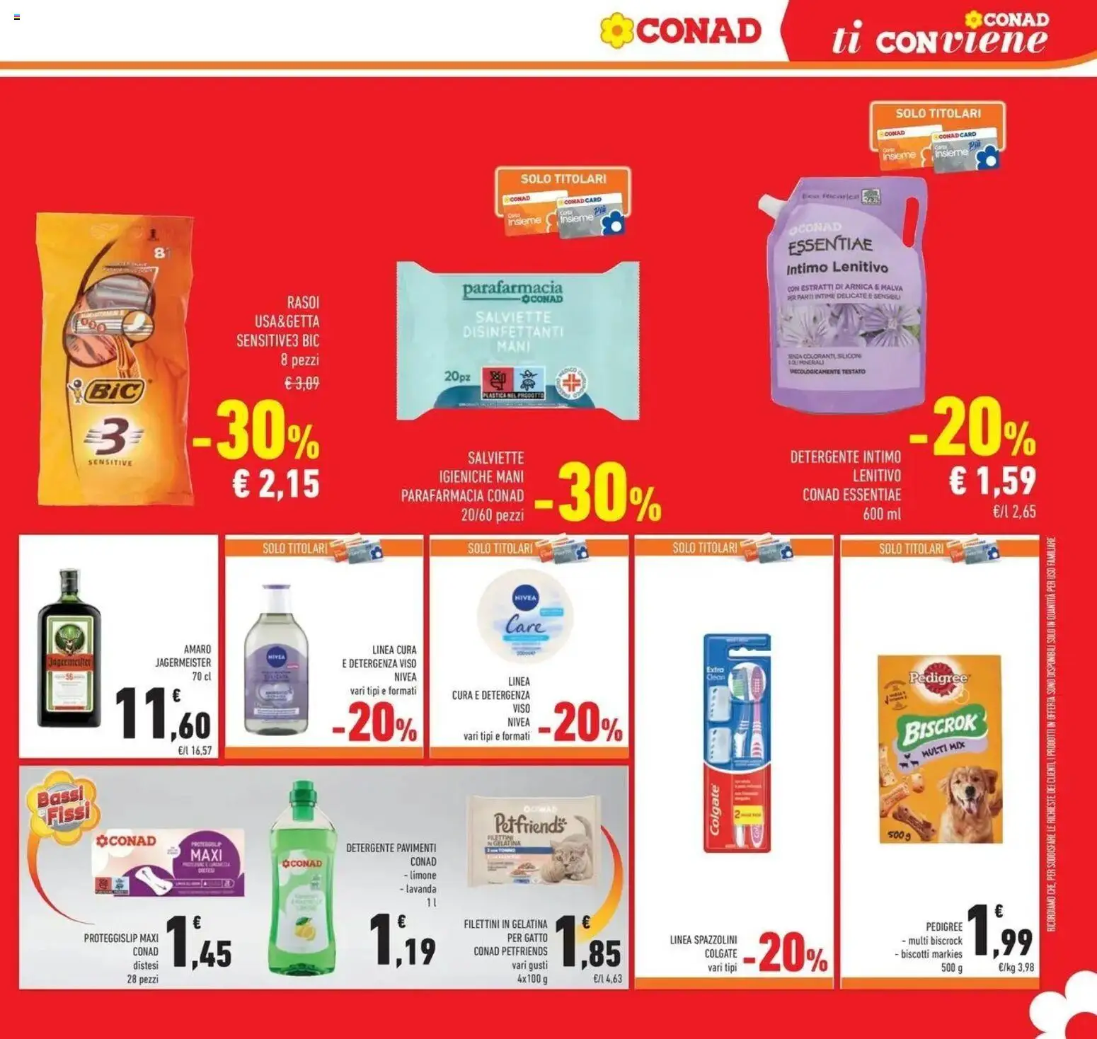 Anteprima dell'opuscolo Conad volantino Brembate di Sopra dal negozio Conad valido da 21/10/2026 - Biscotti, Limone, Lavanda, Amaro, Slip, Detergente intimo, Detergente, Proteggi slip