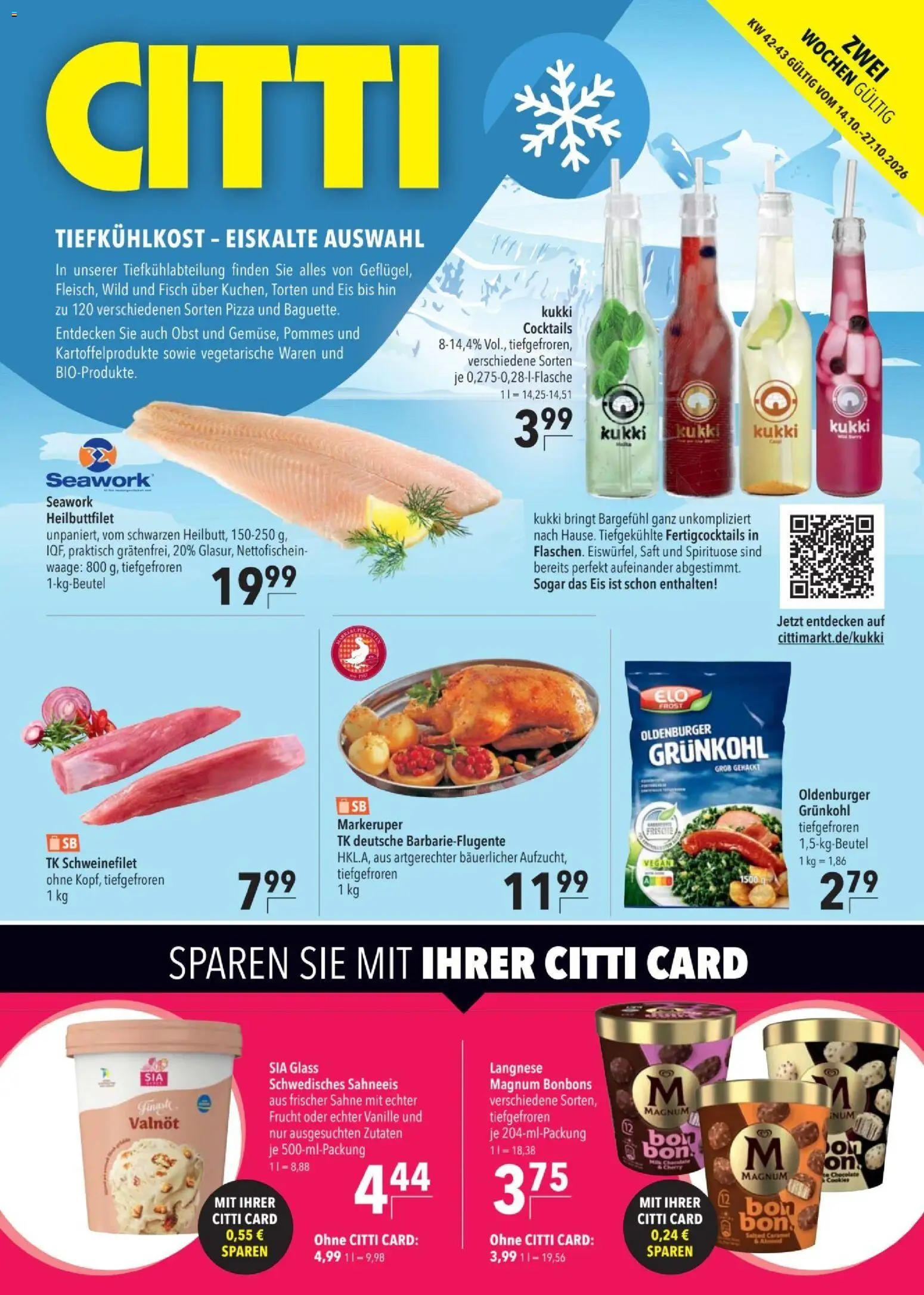 Eksempel på tilbudsavis CITTI -Tilbutsavis - Frostvarer fra butik CITTI gyldig fra 14/10/2026 - Pizza