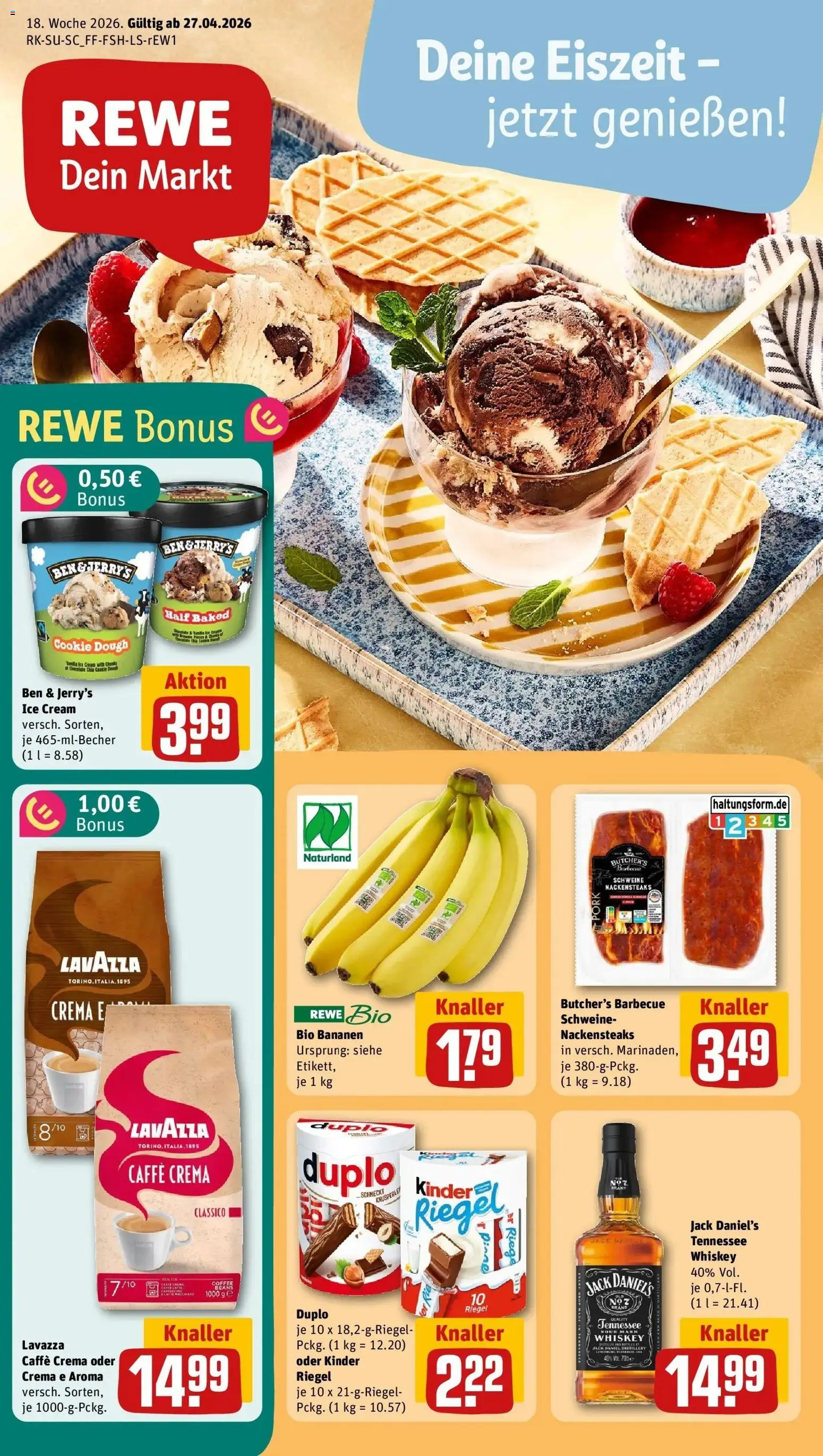 Vorschau von dem Prospekt des Geschäftes Rewe, gültig ab dem 27.04.2026