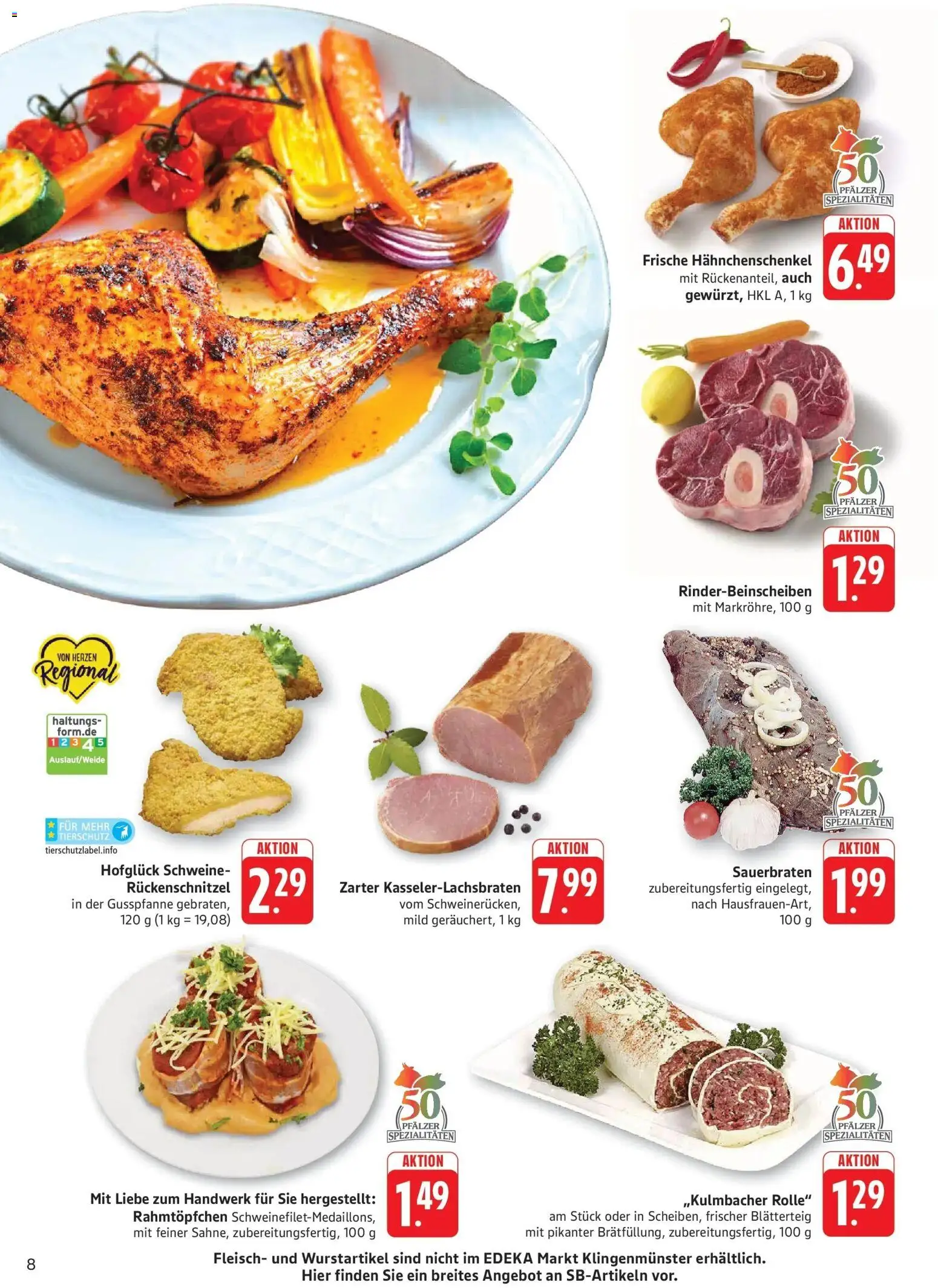 Vorschau von dem Prospekt des Geschäftes Edeka, gültig ab dem 26.10.2026 - Fleisch, Hahnchenschenkel, Spezialitäten