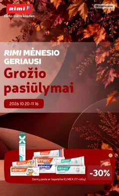 Rimi parduotuvės leidinio Rimi leidinys galiojančio nuo 2026.10.20 peržiūra