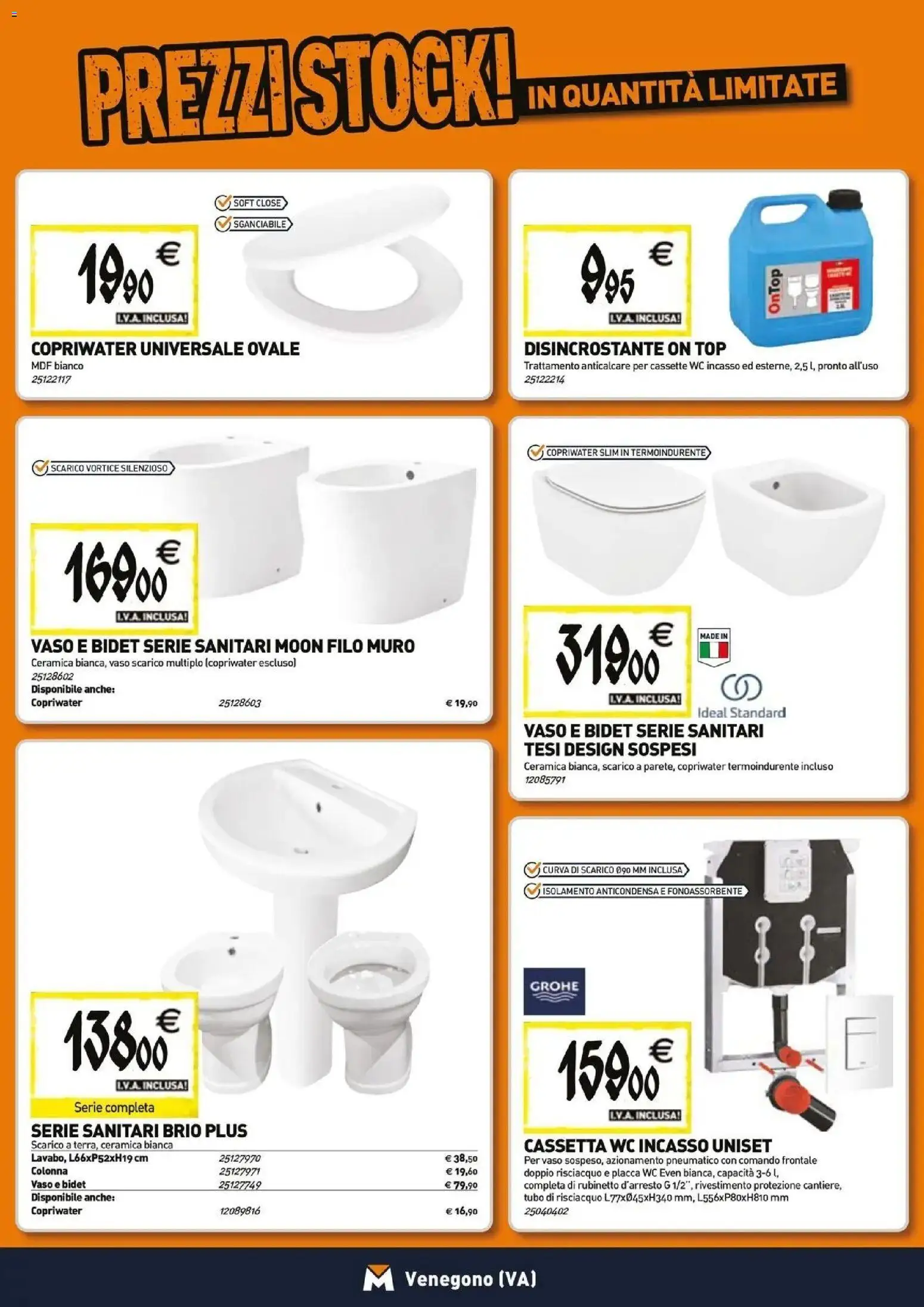 Anteprima dell'opuscolo TECNOMAT catalogo Venegono Inferiore dal negozio TECNOMAT valido da 29/10/2026 - WC, Top, Vaso, Tubo, Anticalcare