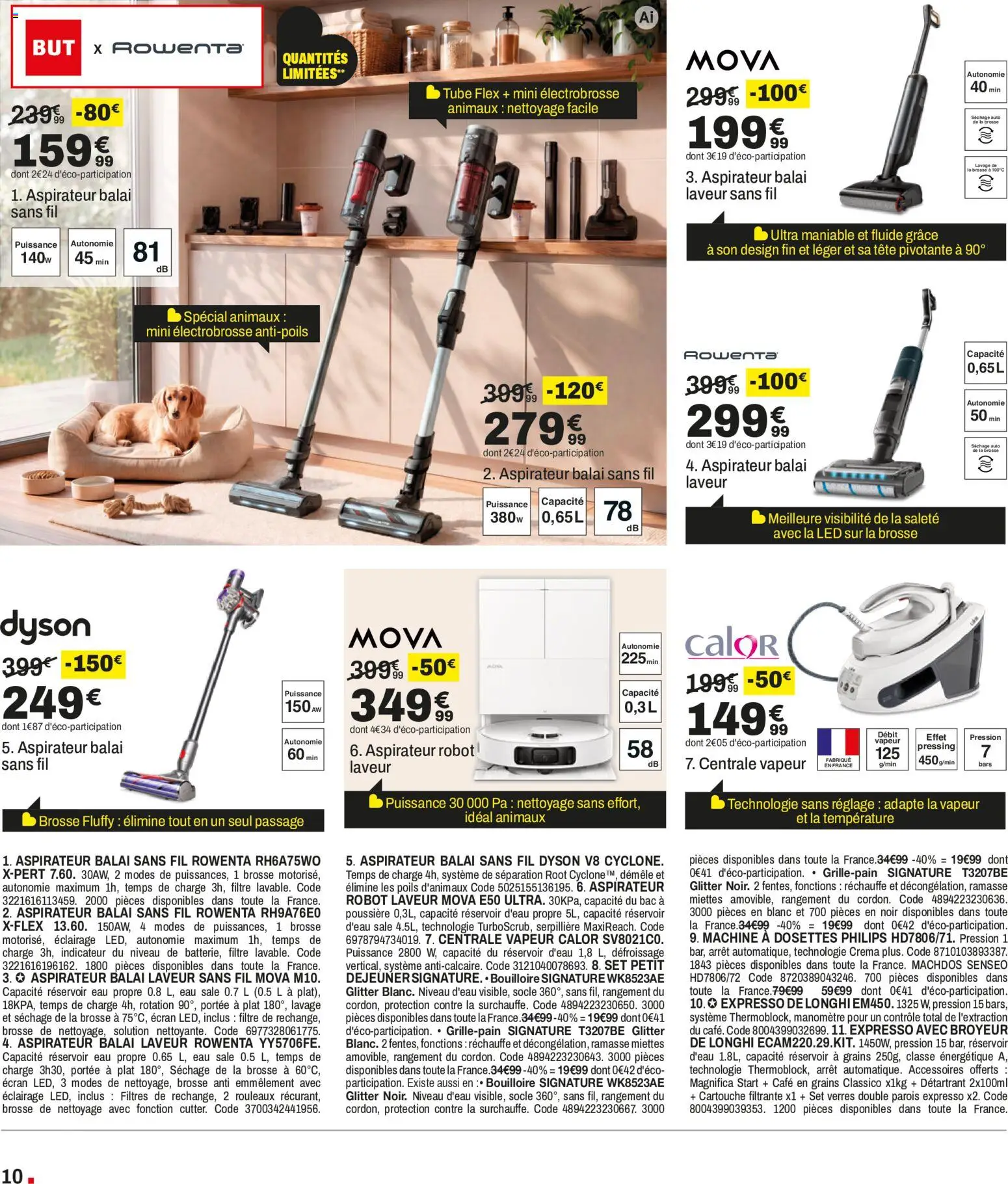 Prévisualisation de But catalogue du magasin But formulaire valide 28/08/2026 - Aspirateur, Rowenta, Aspirateur balai sans fil, Cartouche, Filtre, Manomètre, Brosse, Serpillière