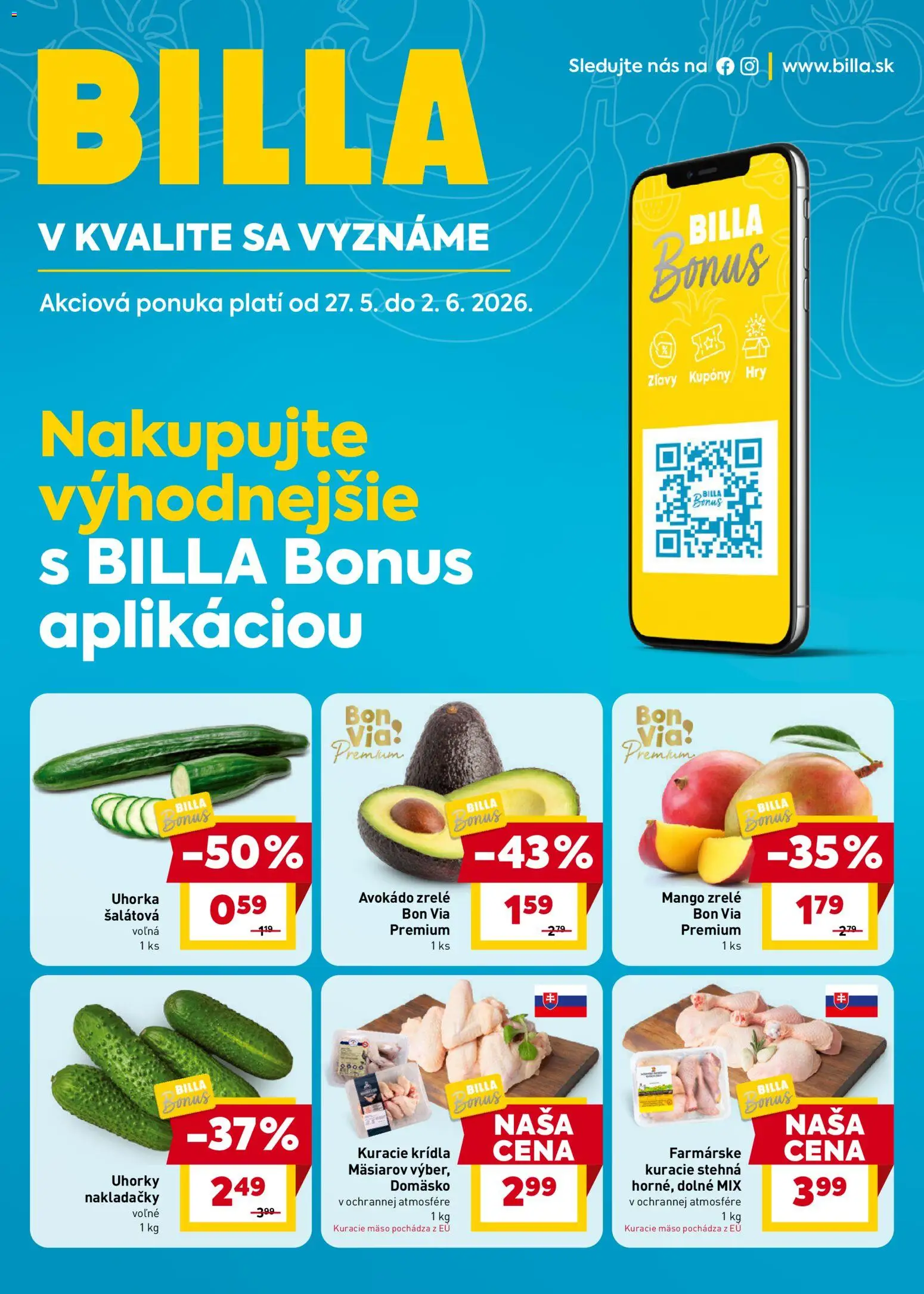 Náhľad Billa letáku platného od 27.05.2026
