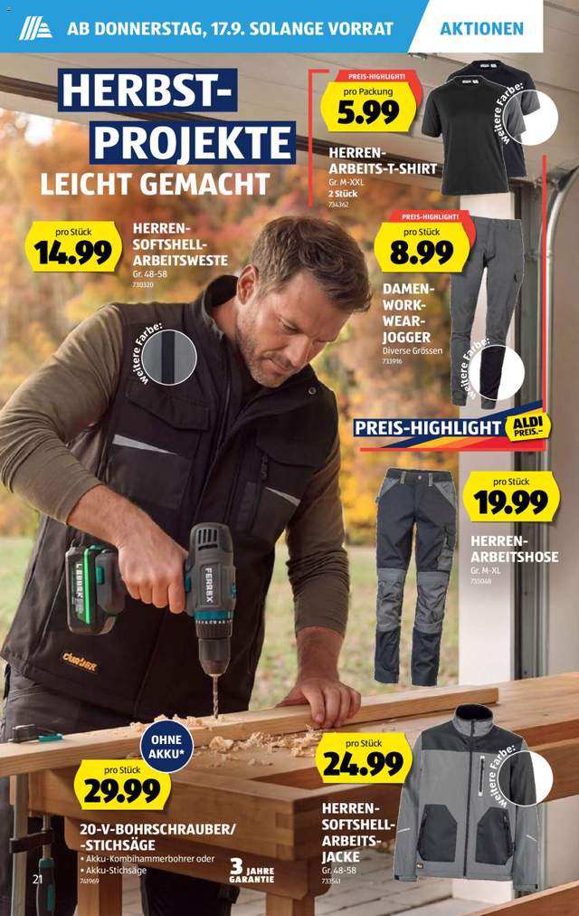 Neue Aldi Aktionen ab 17.09.