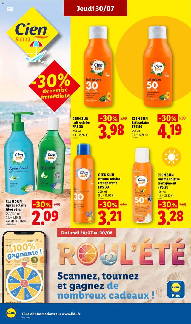 Nouveau catalogue Lidl à partir du 30/07