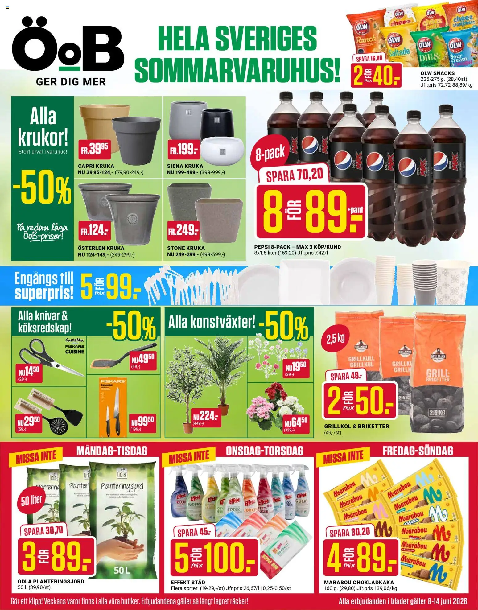 Förhandsgranska reklamblad ÖoB erbjudanden från butik ÖoB gäller från 08/06/2026