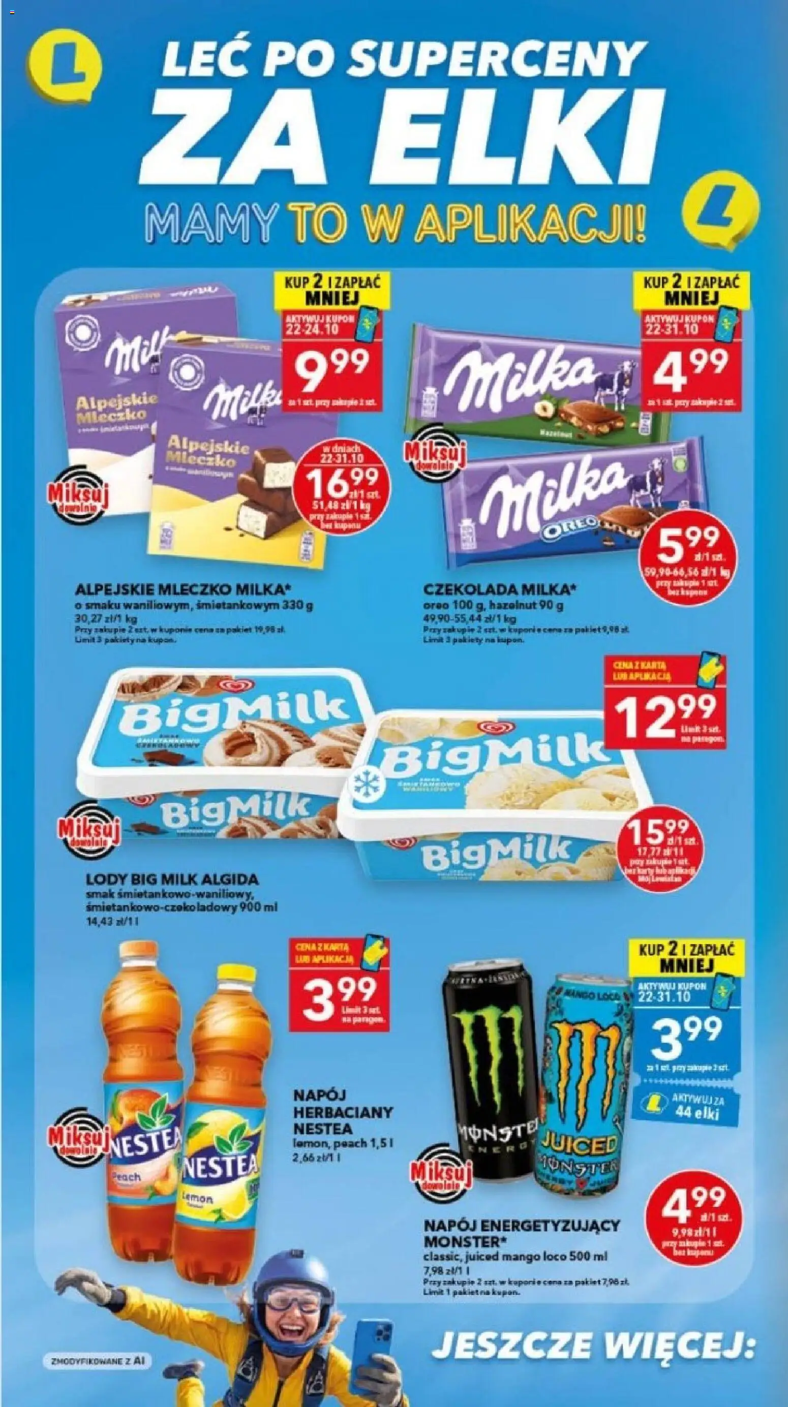 Pogląd gazetki "Lewiatan gazetka - Gdańsk" ze sklepu Lewiatan ważnej od 22.10.2026 - Mango, Lody, Czekolada, Milka, Oreo, Karta, Big Milk, Lody Big Milk