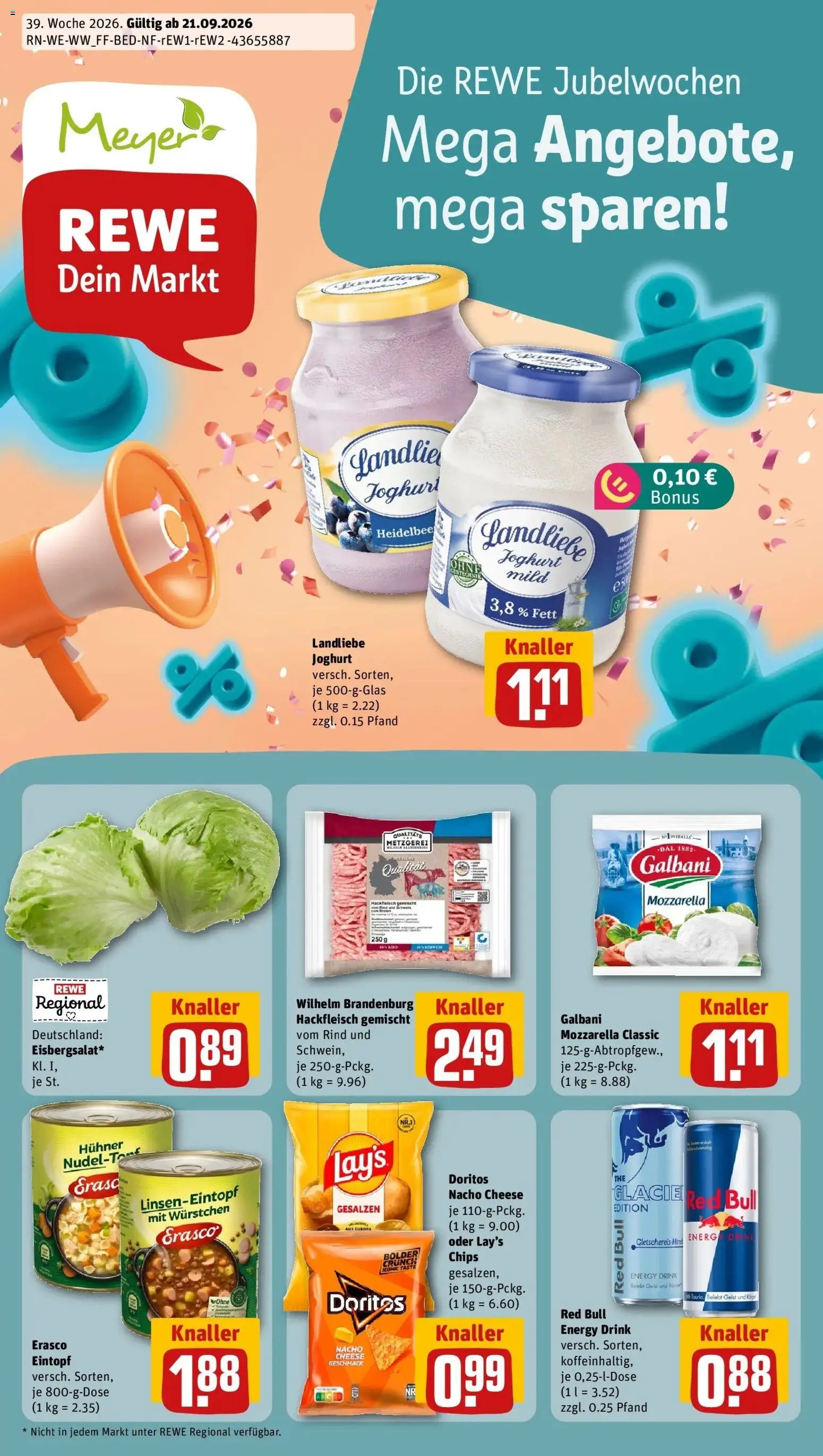 Vorschau von dem Prospekt des Geschäftes Rewe, gültig ab dem 21.09.2026
