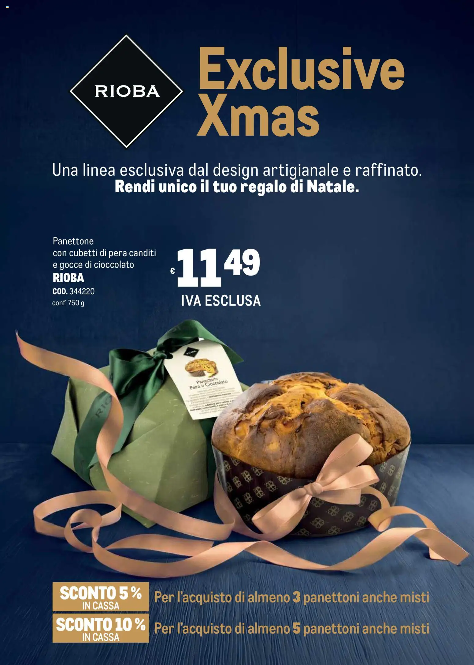 Anteprima dell'opuscolo Metro volantino Regalistica Natale dal negozio Metro valido da 19/10/2026 - Panettone, Cioccolato, Pera, Pere