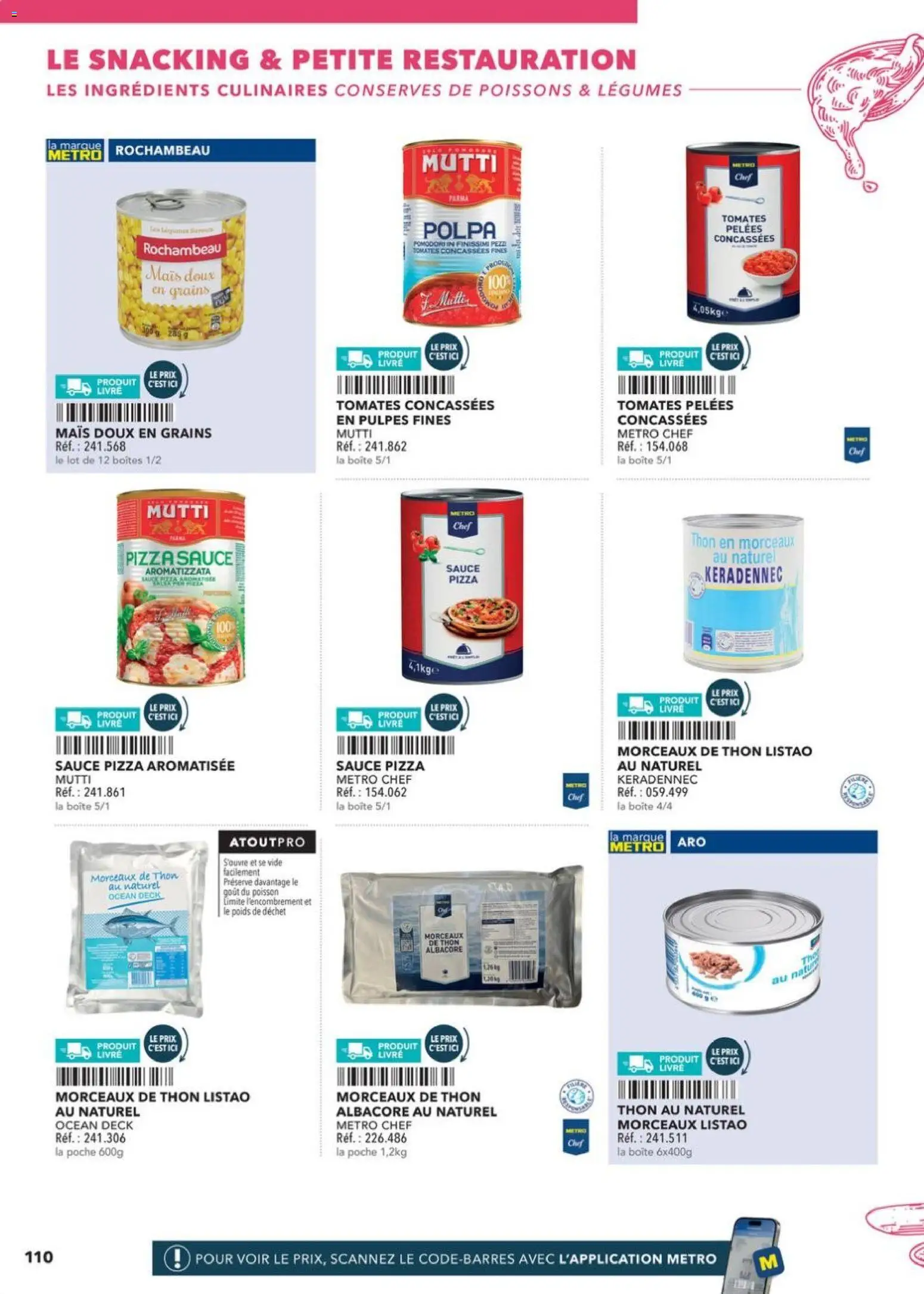 Prévisualisation de Boulangers Pâtissiers du magasin METRO formulaire valide 30/04/2026 - Poissons, Poisson, Livre, Tomates, Ingrédients, Tomates pelées, Conserves, Thon au naturel