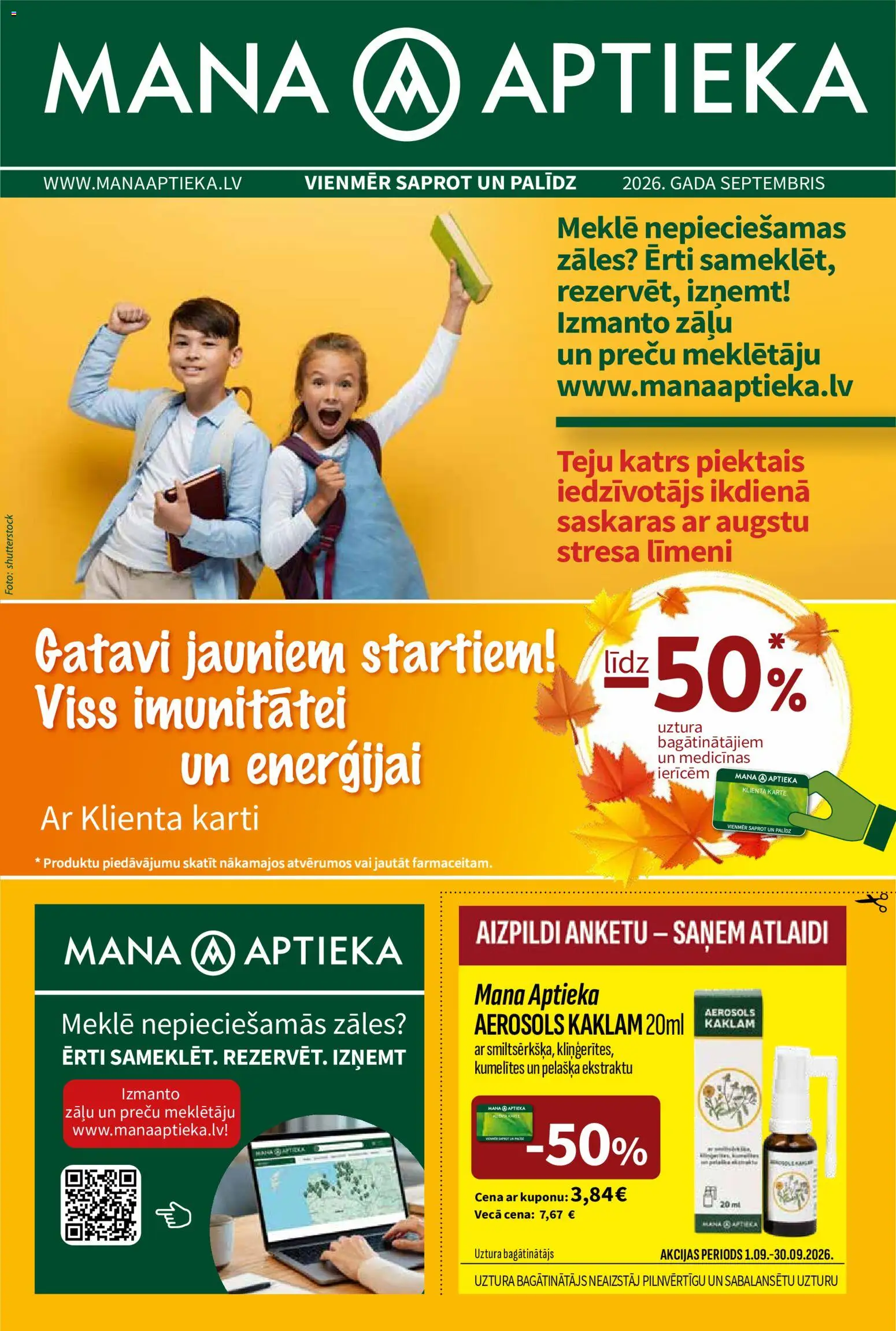 Skatīt Mana Aptieka akciju bukletu, derīgs no 01.09.2026.