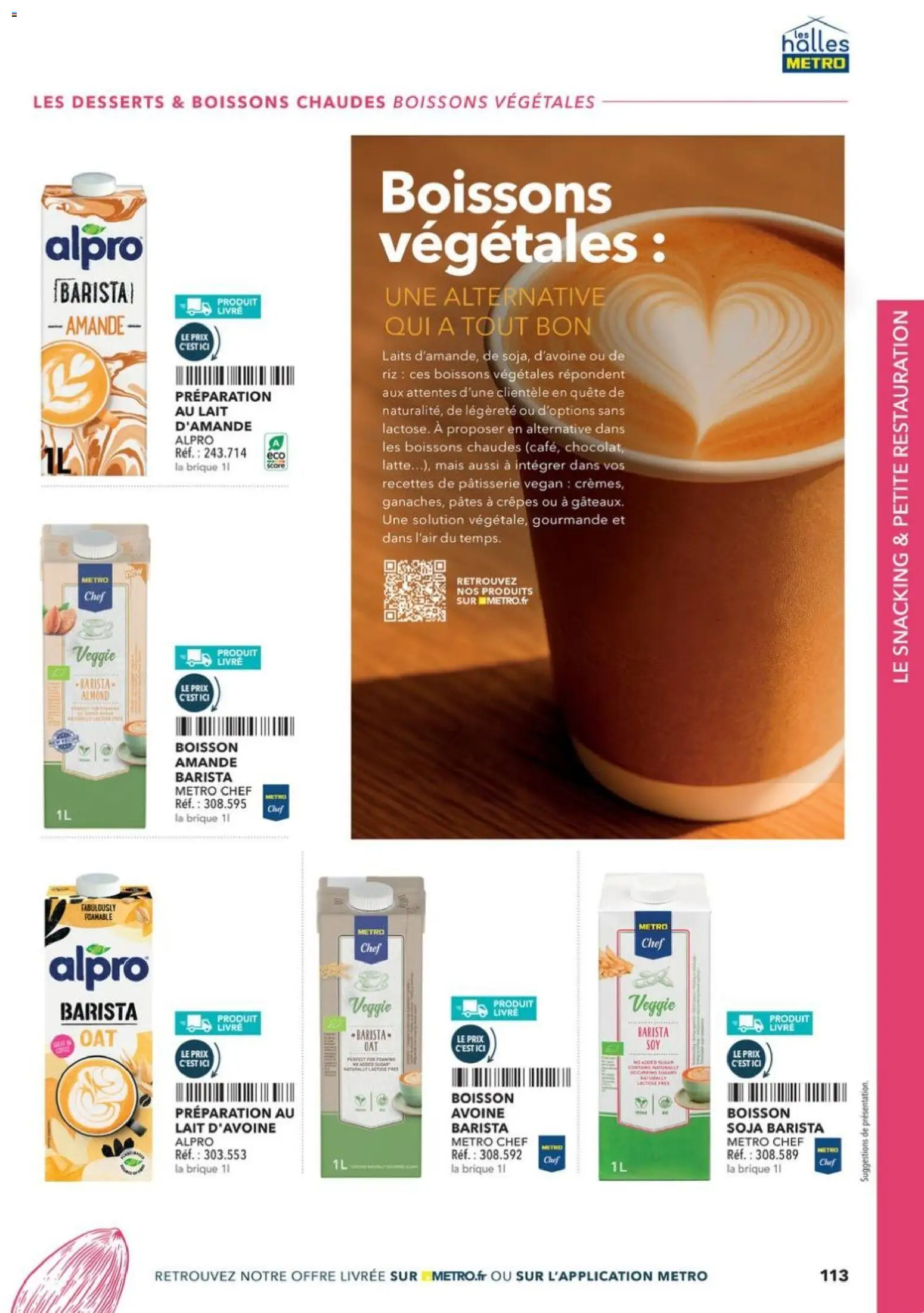 Prévisualisation de Boulangers Pâtissiers du magasin METRO formulaire valide 30/04/2026 - Boisson, Mais, Pâtes, Amande, Crêpes, Boissons, Boissons végétales, Lait d’avoine
