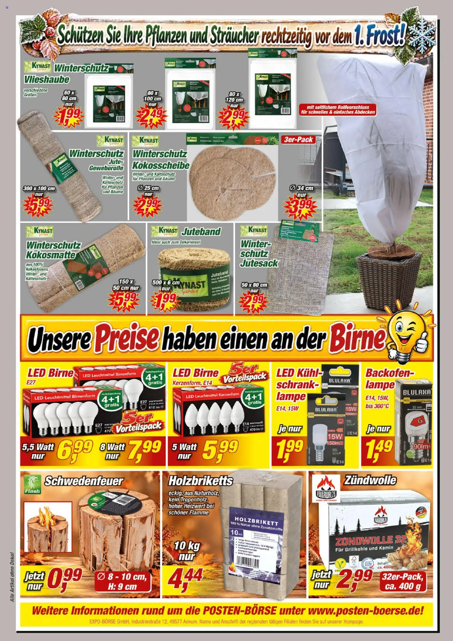 Vorschau von dem Prospekt des Geschäftes Posten Börse, gültig ab dem 24.10.2026 - Schrank, Lampe, Backofen, Kamin, Birne