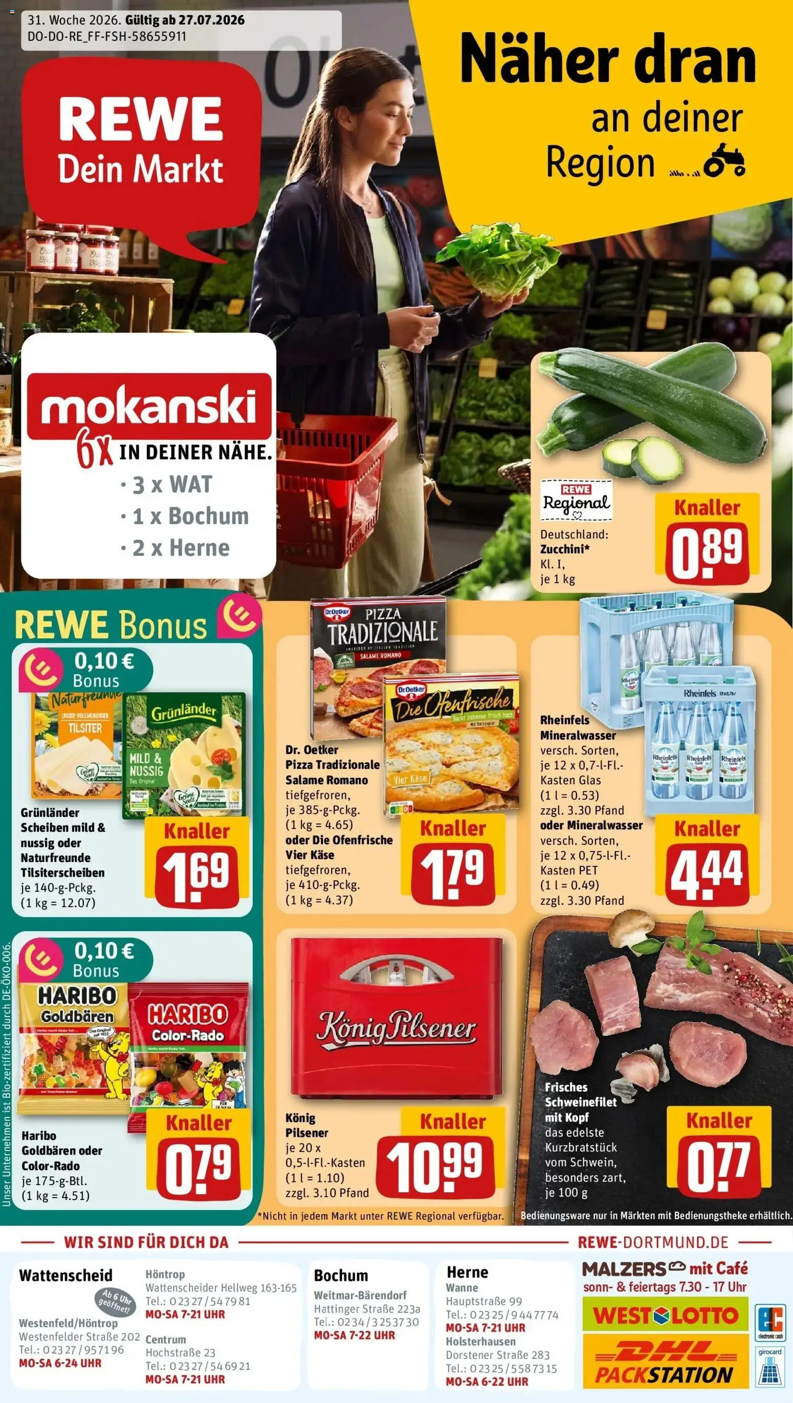 Vorschau von dem Prospekt des Geschäftes Rewe, gültig ab dem 27.07.2026