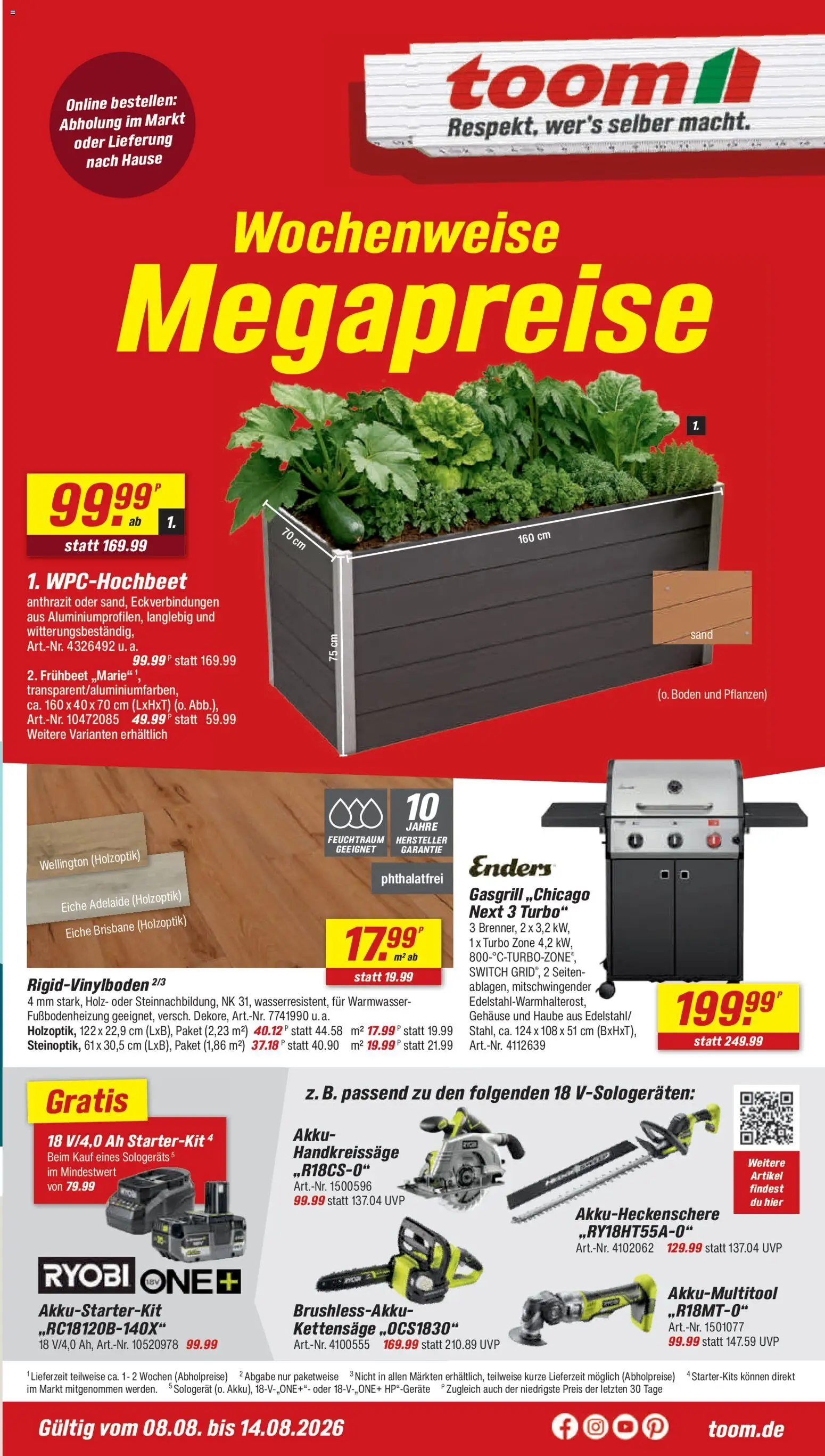 Vorschau von dem Prospekt des Geschäftes Toom Baumarkt, gültig ab dem 08.08.2026
