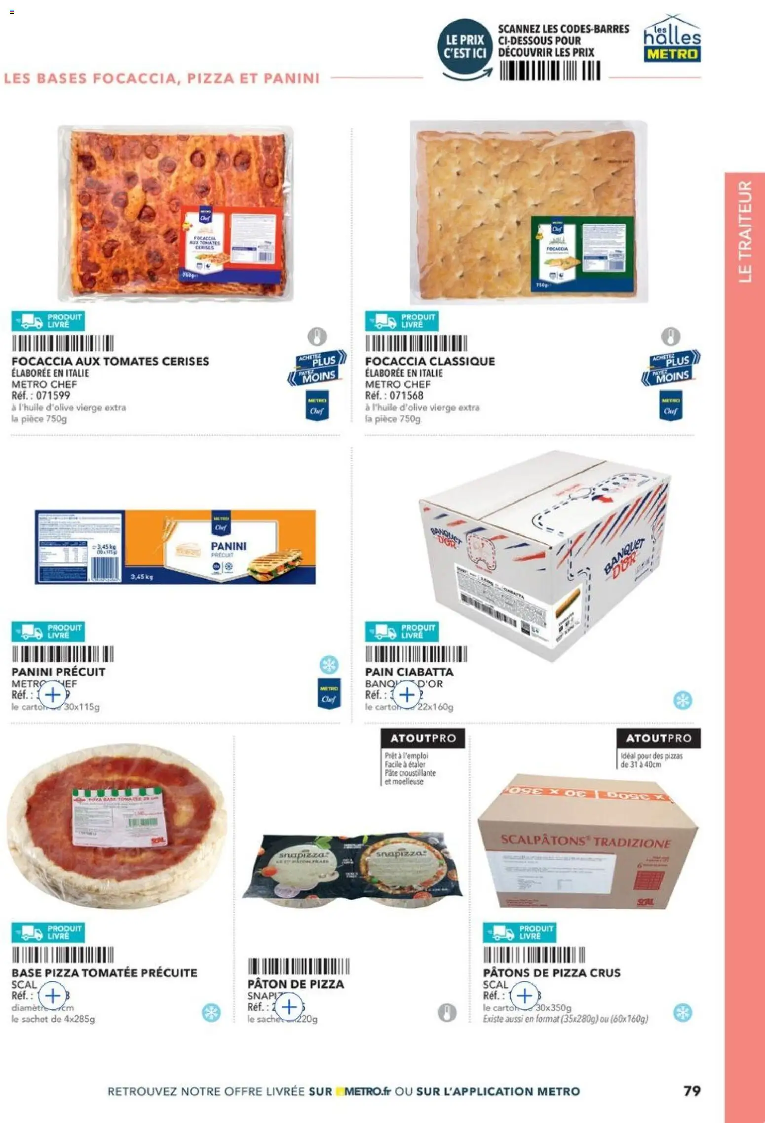 Prévisualisation de METRO - Guide Italie du magasin METRO formulaire valide 28/05/2026 - Pizza, Panini, Pain, Tomates, Cerises, Base, Ciabatta, Tomates cerises