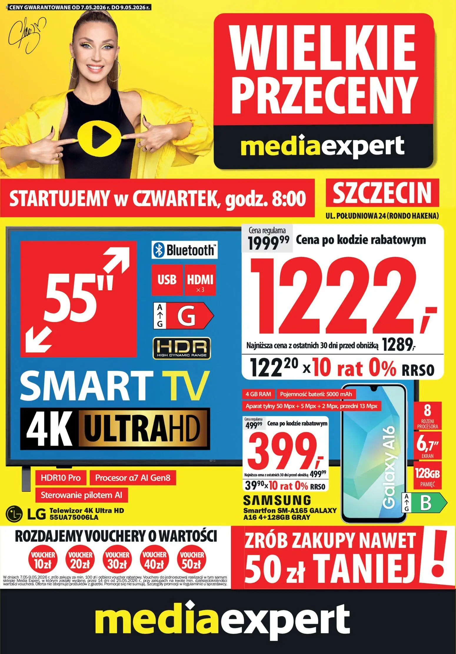 Pogląd gazetki "Mediaexpert promocje - Wielkie przeceny Szczecin" ze sklepu Mediaexpert ważnej od 07.05.2026