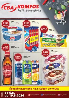 Náhľad CBA Komfos letáku platného od 06.08.2026