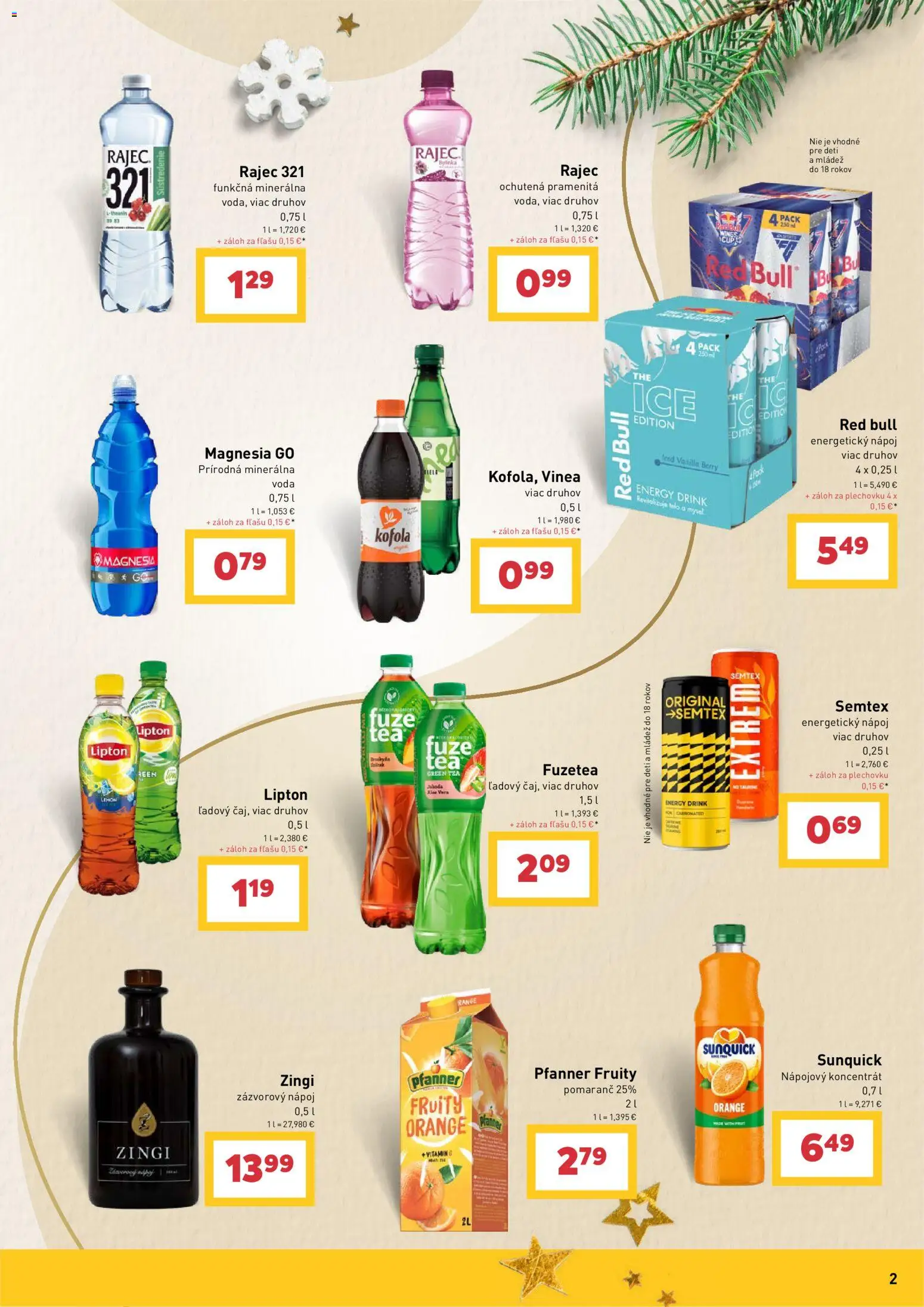 Náhľad Billa letáku platného od 14.10.2026 - Rajec, Voda, Red Bull, Aloe Vera, Sunquick, Energetický nápoj, Magnesia, Minerálna voda