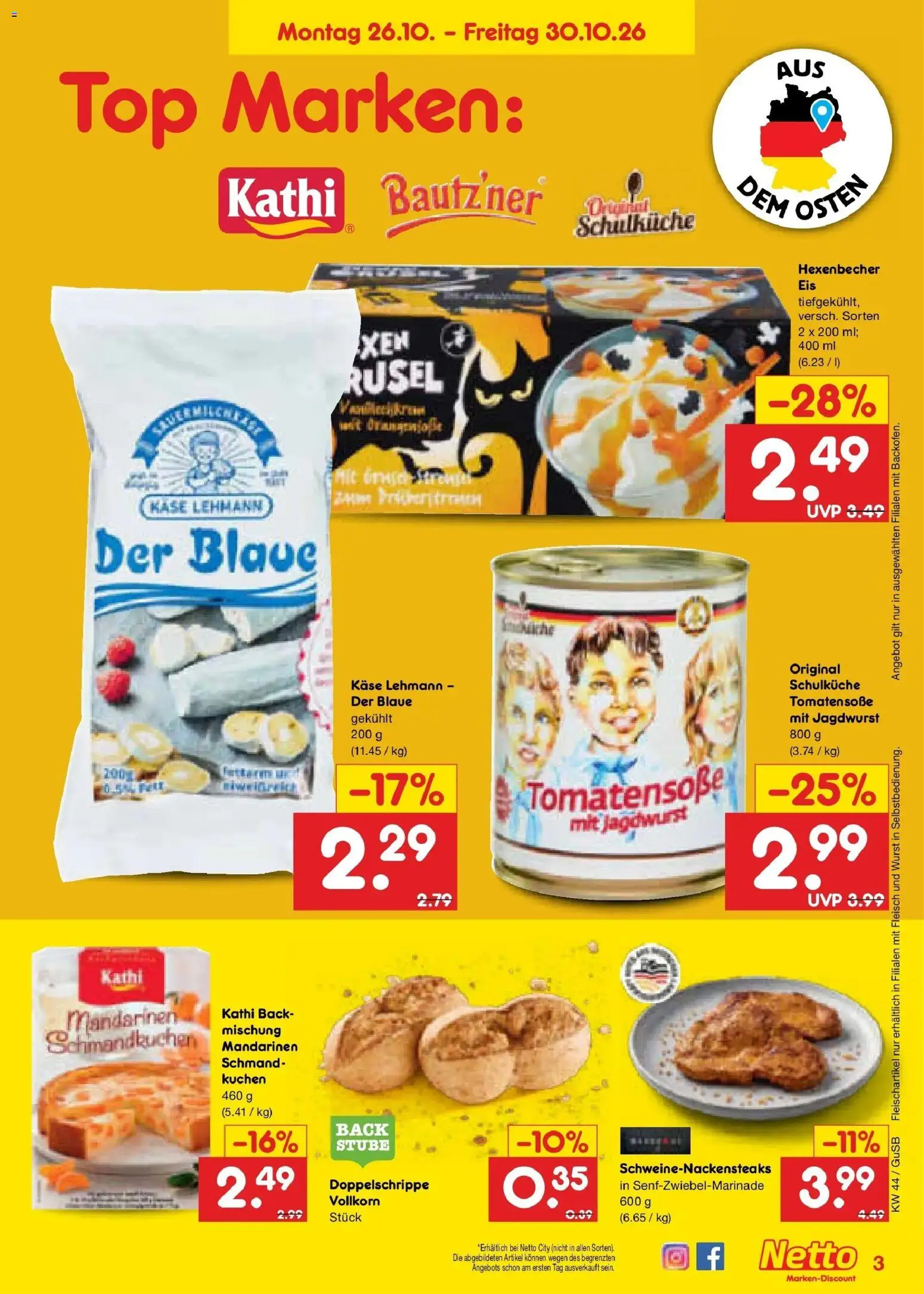 Vorschau von dem Prospekt des Geschäftes Netto Marken-Discount, gültig ab dem 26.10.2026