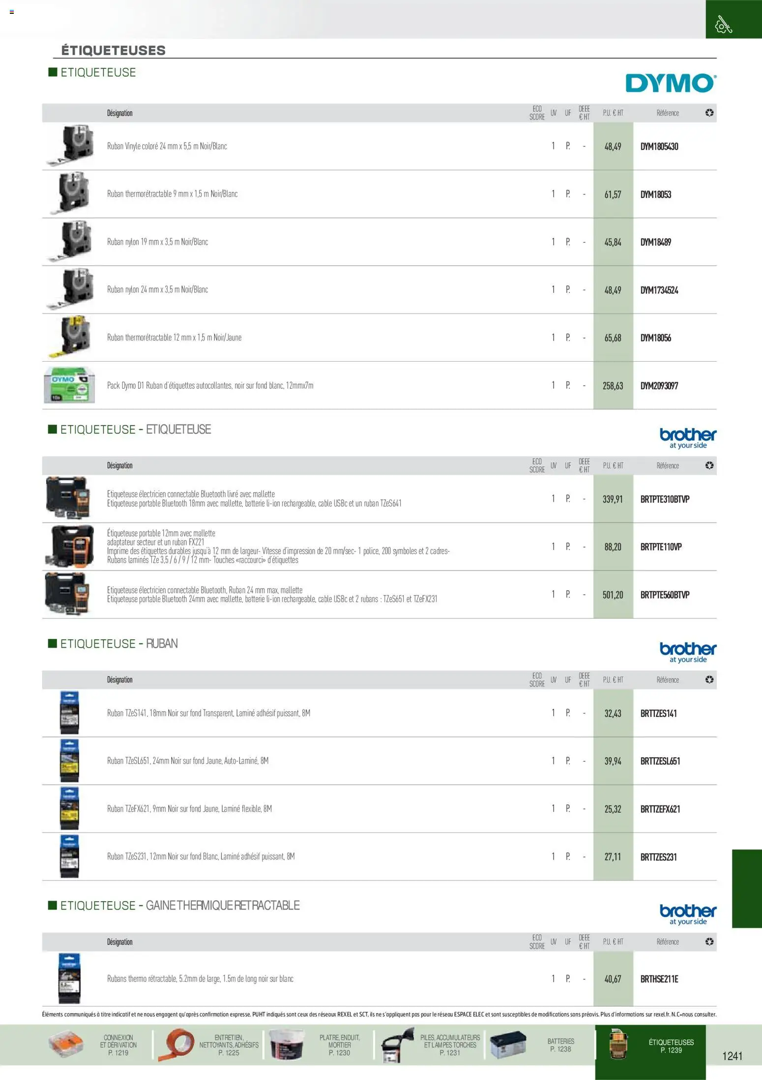 Prévisualisation de Brochure EPI, mesure, outillage, fixations et consommables du magasin Rexel formulaire valide 18/11/2025 - Livre, Batterie, Adaptateur, Mortier, Étiqueteuse, Portable, Câble