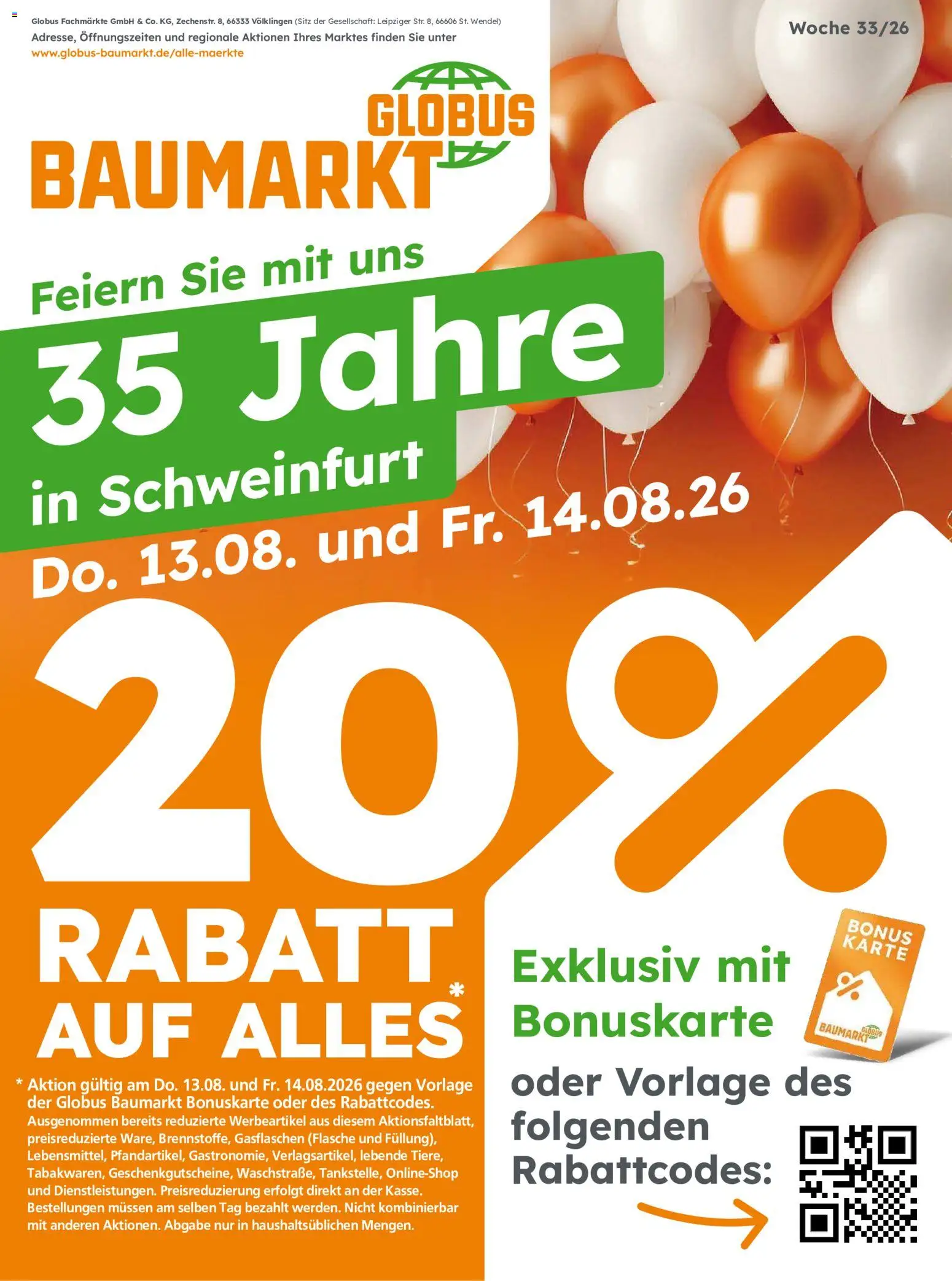 Vorschau von dem Prospekt des Geschäftes Globus Baumarkt, gültig ab dem 10.08.2026