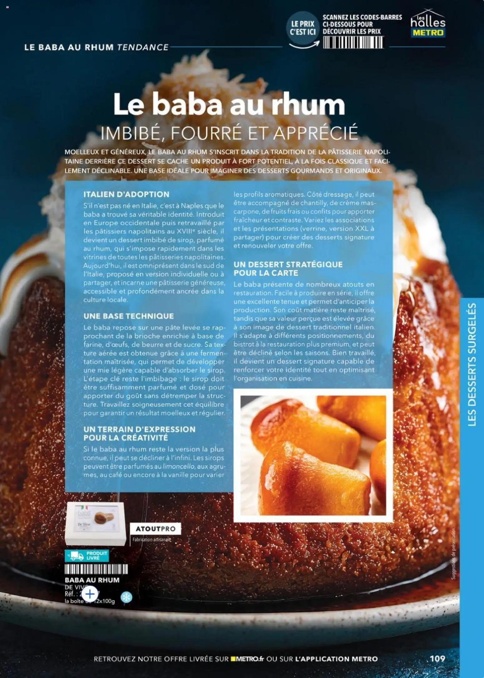 Prévisualisation de METRO - Guide Italie du magasin METRO formulaire valide 28/05/2026 - Dessert, Livre, Fruits, Brioche, Beurre, Vanille, Crème, Base