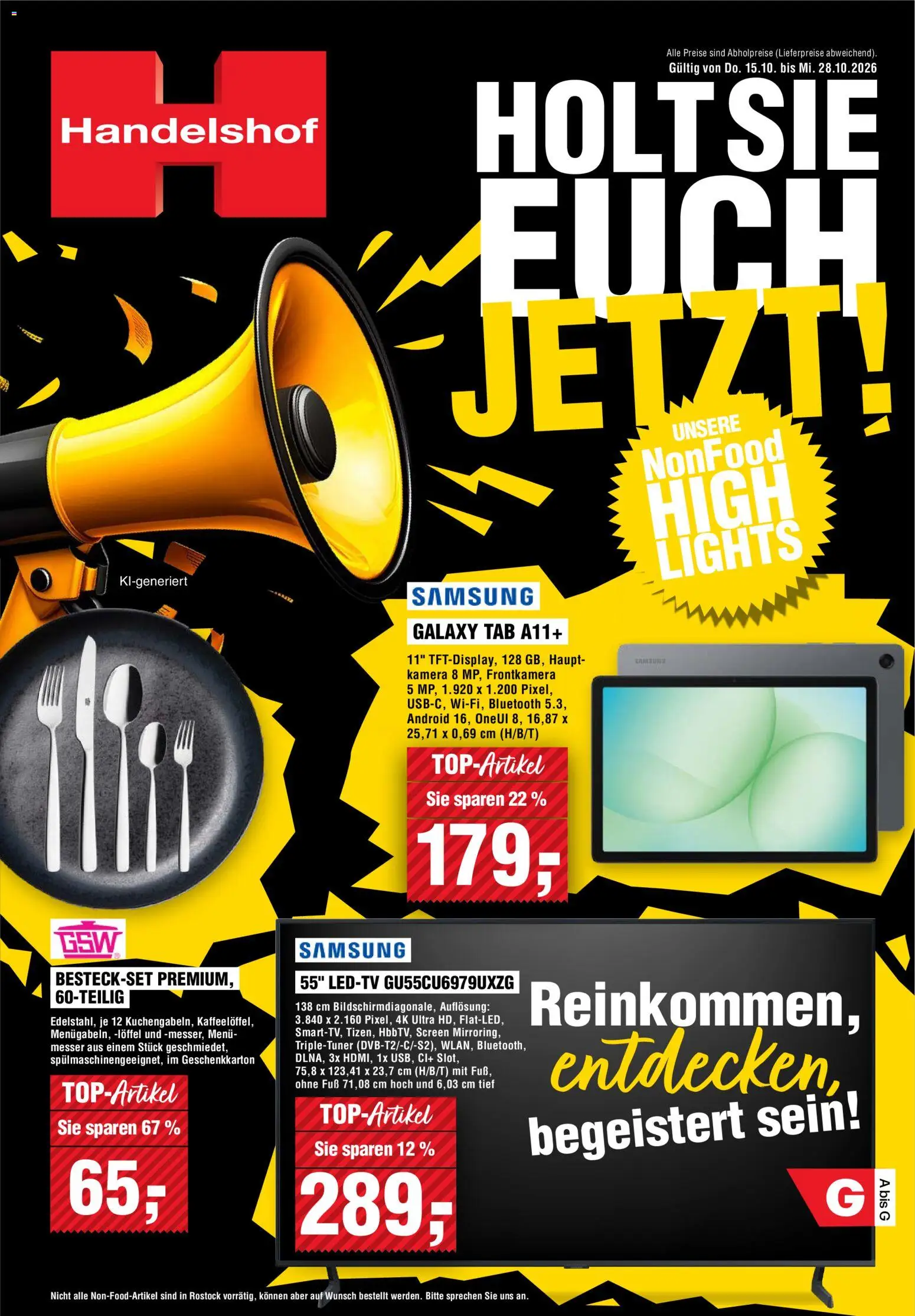 Vorschau von dem Prospekt des Geschäftes Handelshof, gültig ab dem 15.10.2026 - Samsung, Kamera