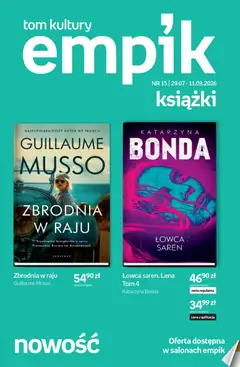 Pogląd gazetki "Empik promocje - Tom kultury Książki" ze sklepu Empik ważnej od 29.07.2026