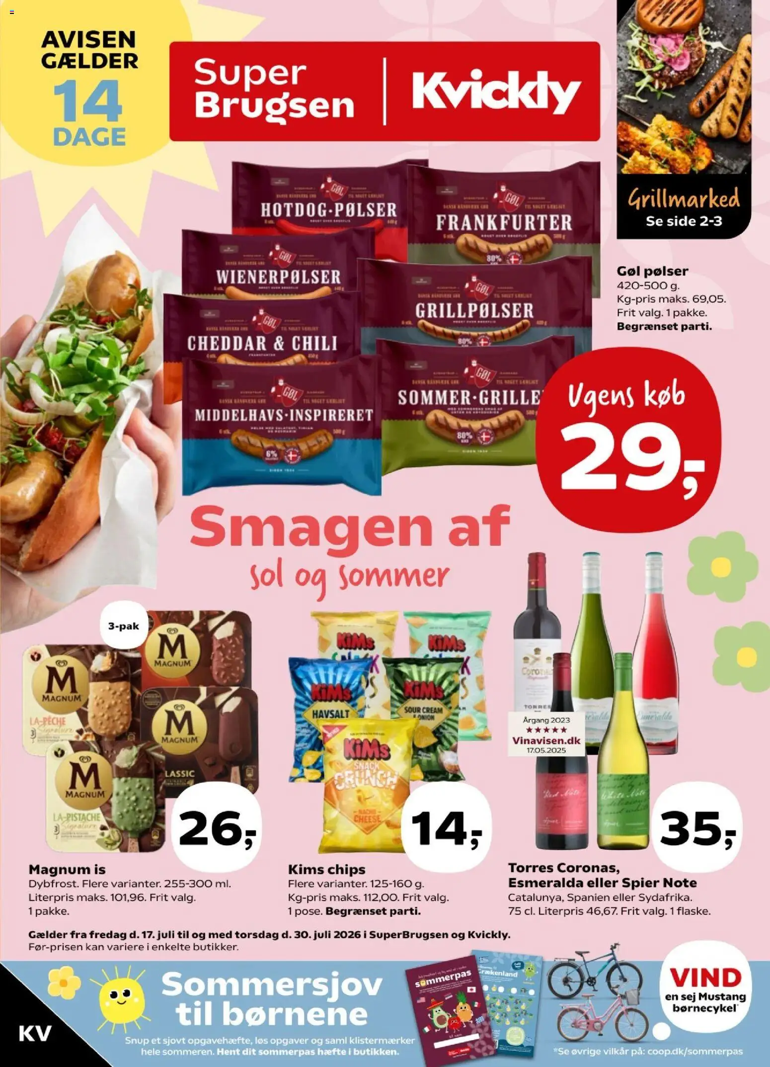 Eksempel på tilbudsavis Kvickly - Tilbudsavis uge 29-30 fra butik Kvickly gyldig fra 17/07/2026