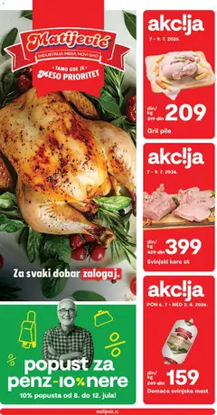Pregled Matijevic kataloga - važi od 07.07.2026