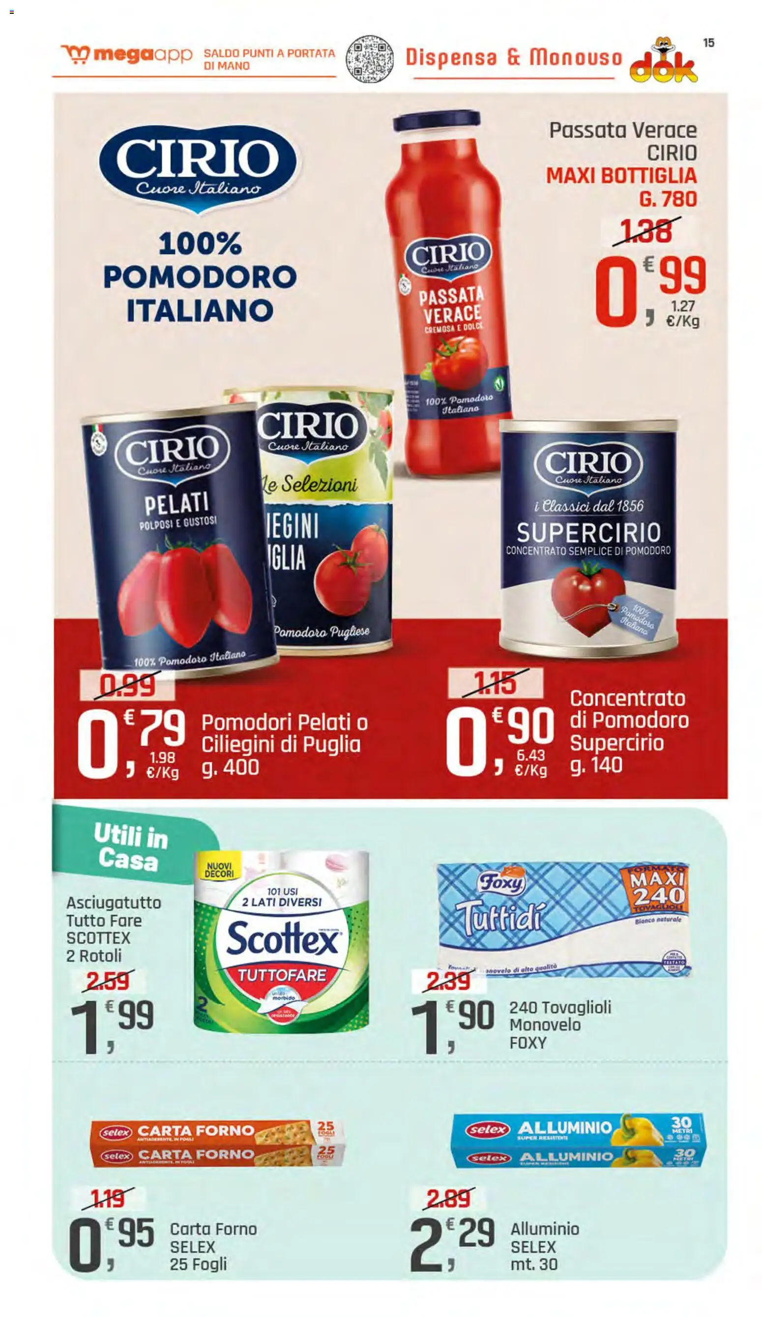 Anteprima dell'opuscolo DOK volantino dal negozio DOK valido da 22/10/2026 - Forno, Dolci, Pomodoro, Alluminio, Pomodori, Bottiglia, Carta forno, Asciugatutto