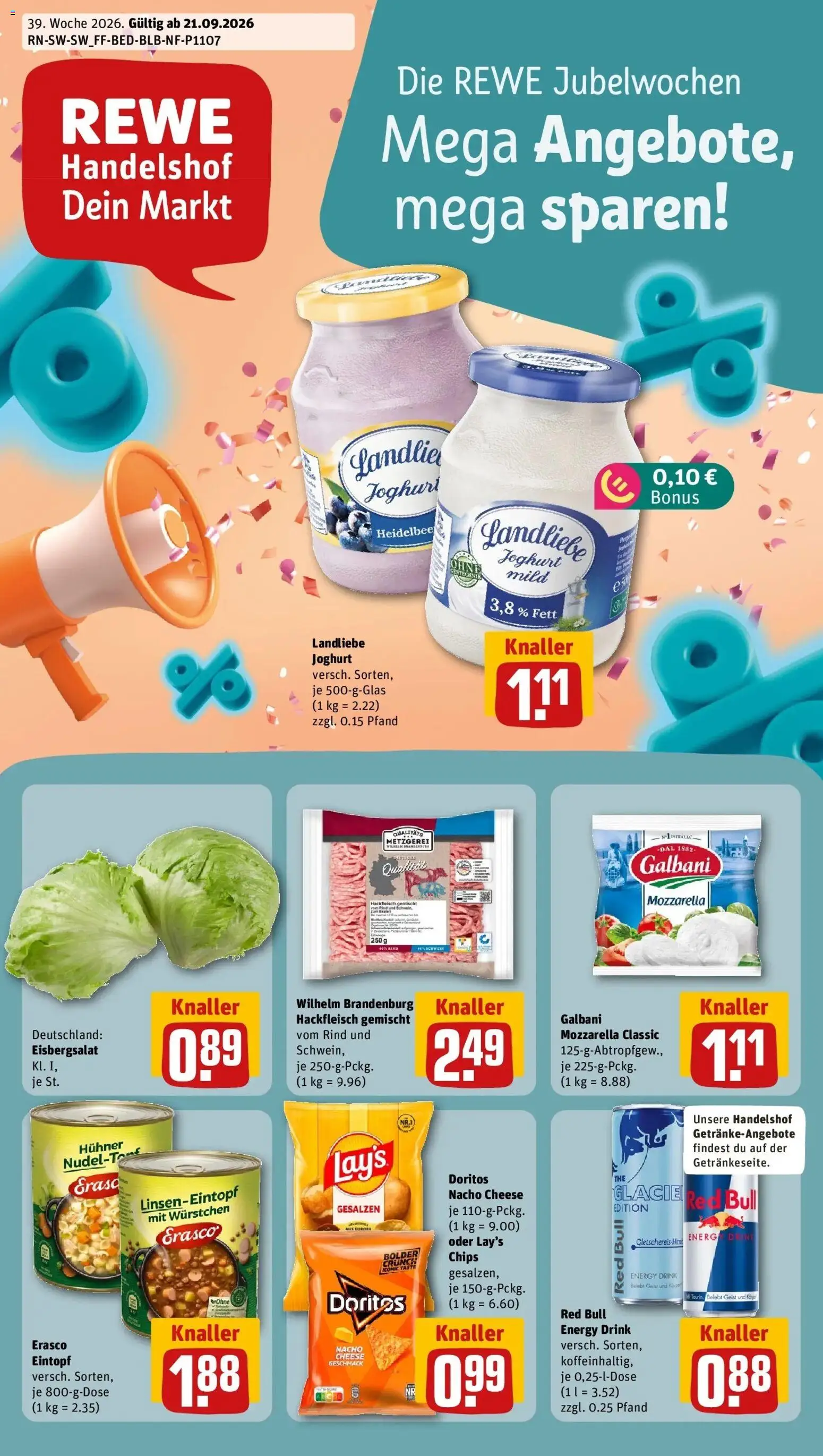 Vorschau von dem Prospekt des Geschäftes Rewe, gültig ab dem 21.09.2026
