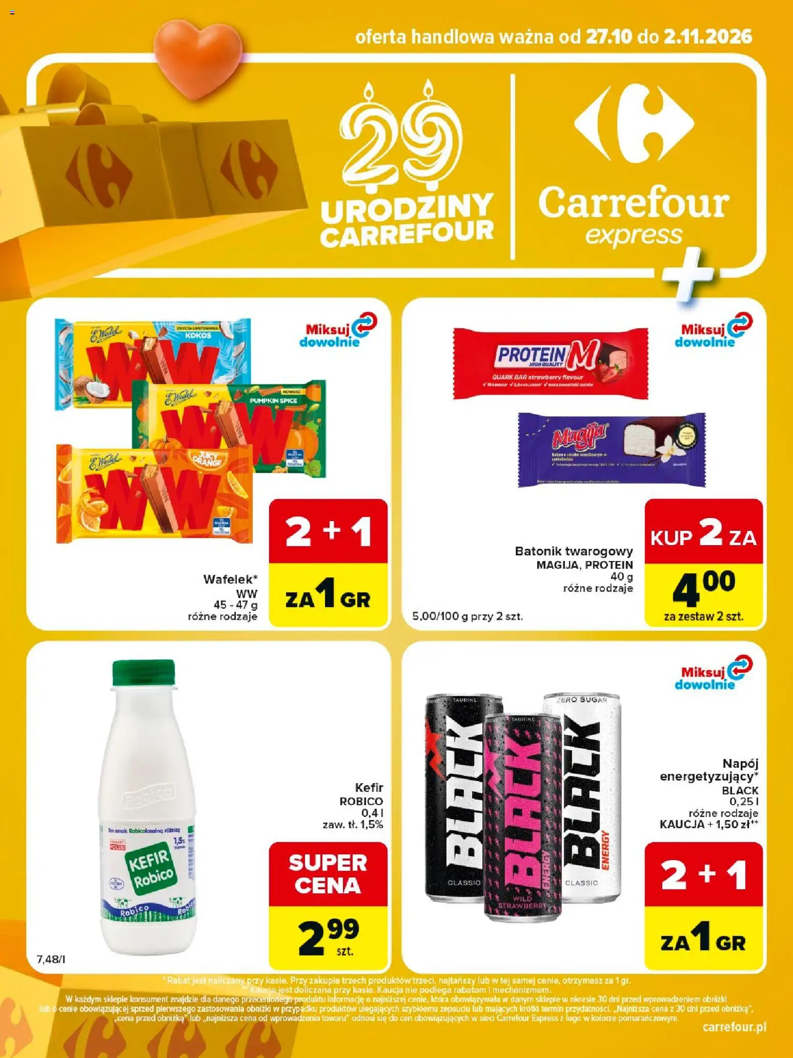 Pogląd gazetki "Carrefour gazetka - Express II" ze sklepu Carrefour ważnej od 27.10.2026 - Kokos, Kefir, Batonik twarogowy