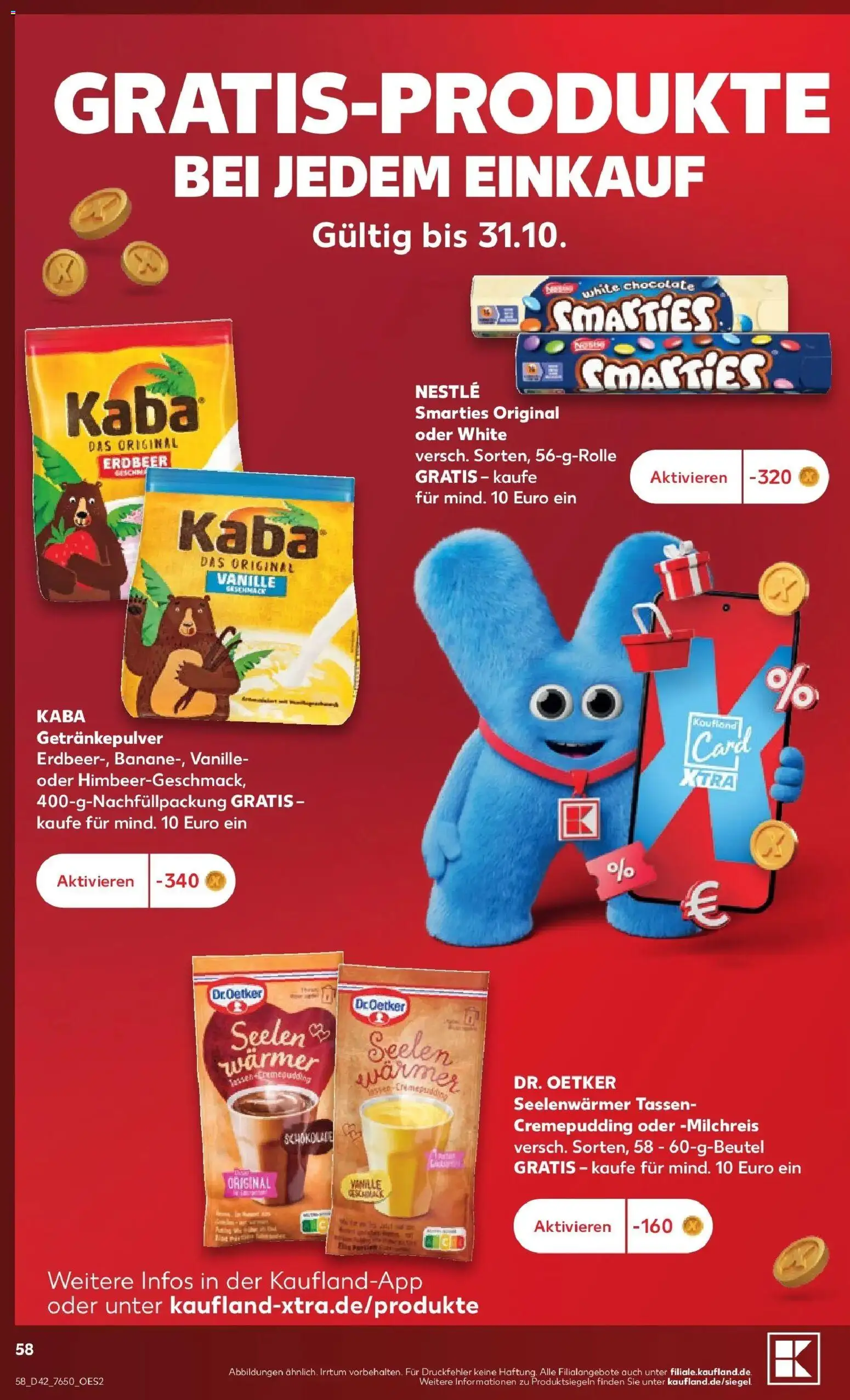 Vorschau von dem Prospekt des Geschäftes Kaufland, gültig ab dem 12.10.2026 - Schokolade, Vanille, Smarties