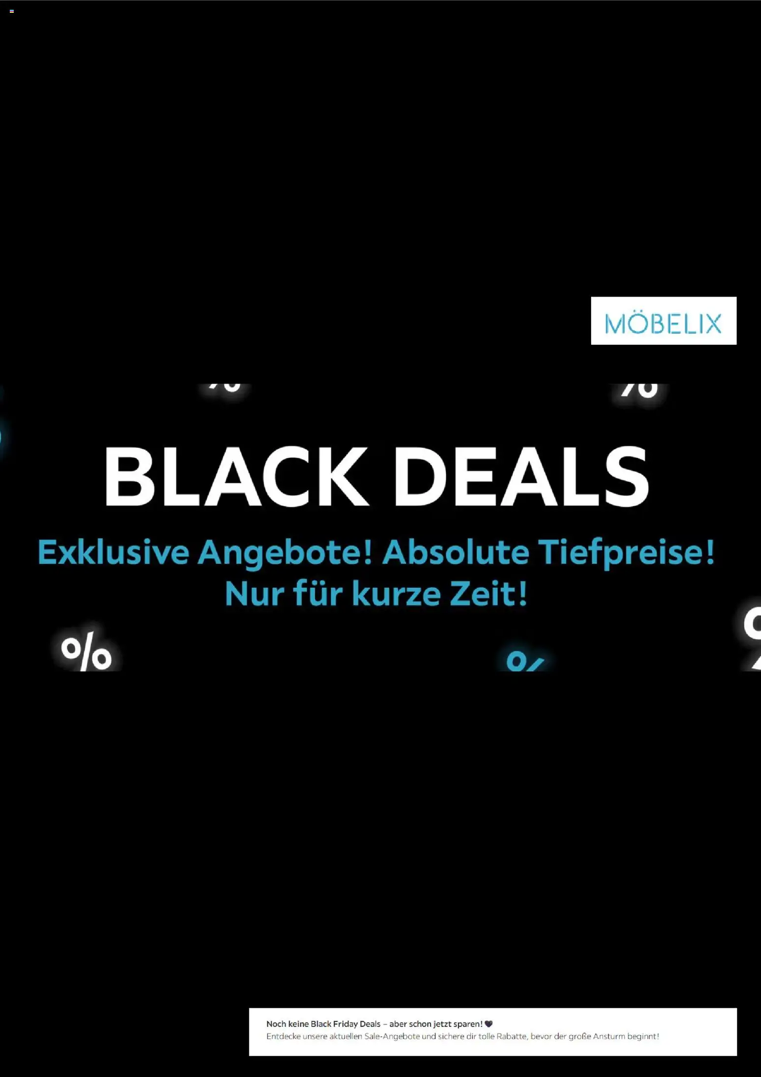 Vorschau der Angebote: Möbelix Möbelix Black Friday Ankündigung gültig ab 20.10.2026