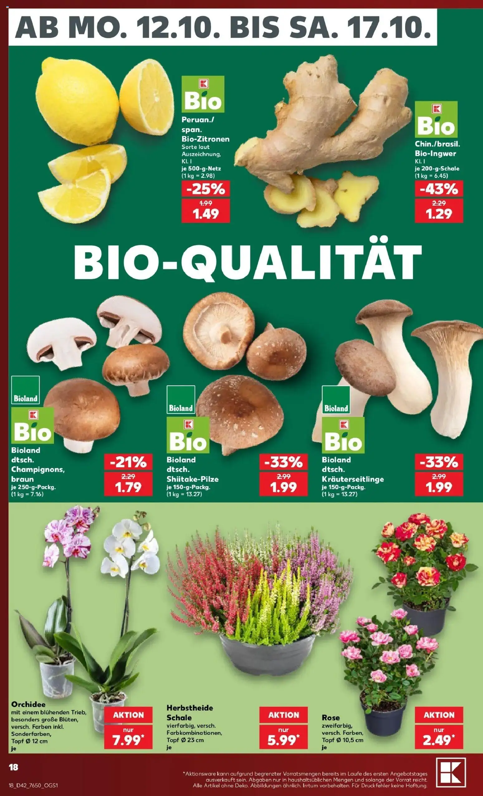 Vorschau von dem Prospekt des Geschäftes Kaufland, gültig ab dem 12.10.2026 - Orchidee