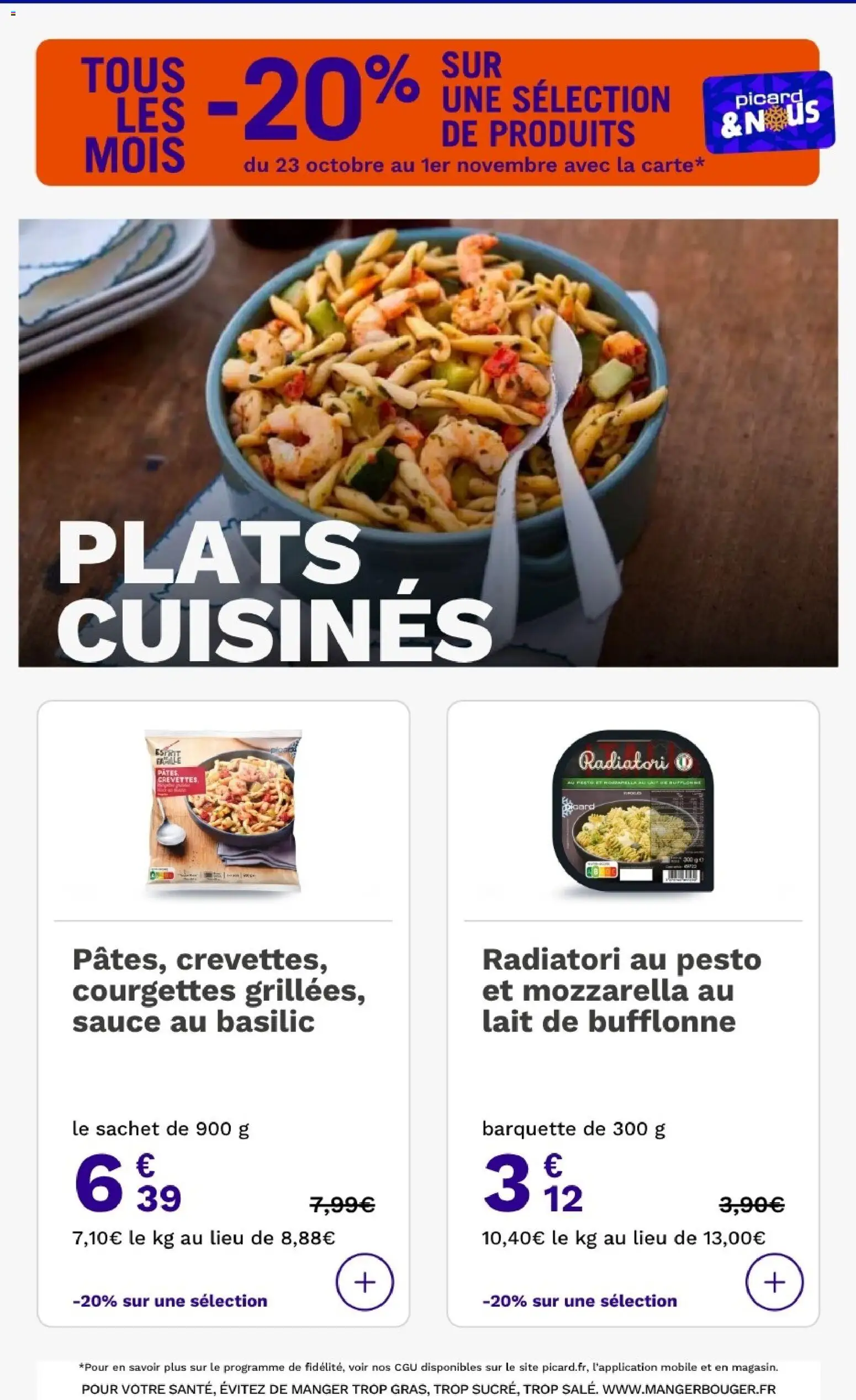 Prévisualisation de Picard catalogue Harry Potter du magasin Picard formulaire valide 23/10/2026 - Mozzarella, Lait, Pesto, Crevettes, Plats cuisinés