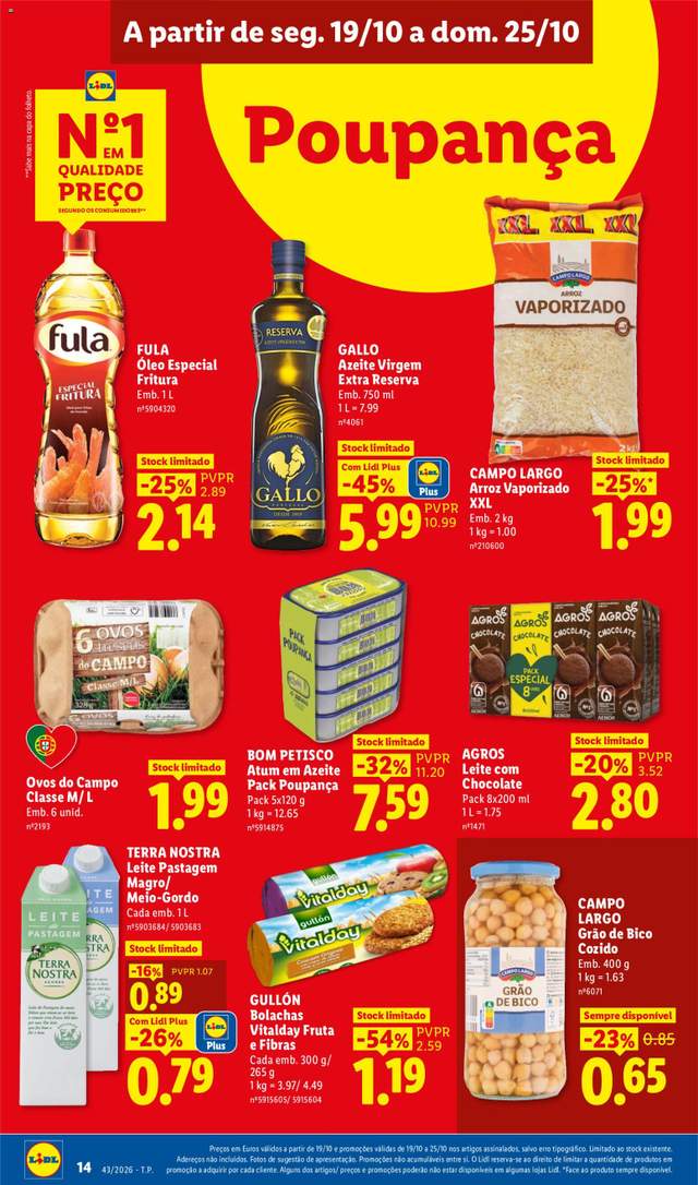 Novo folheto Lidl a partir de 19/10