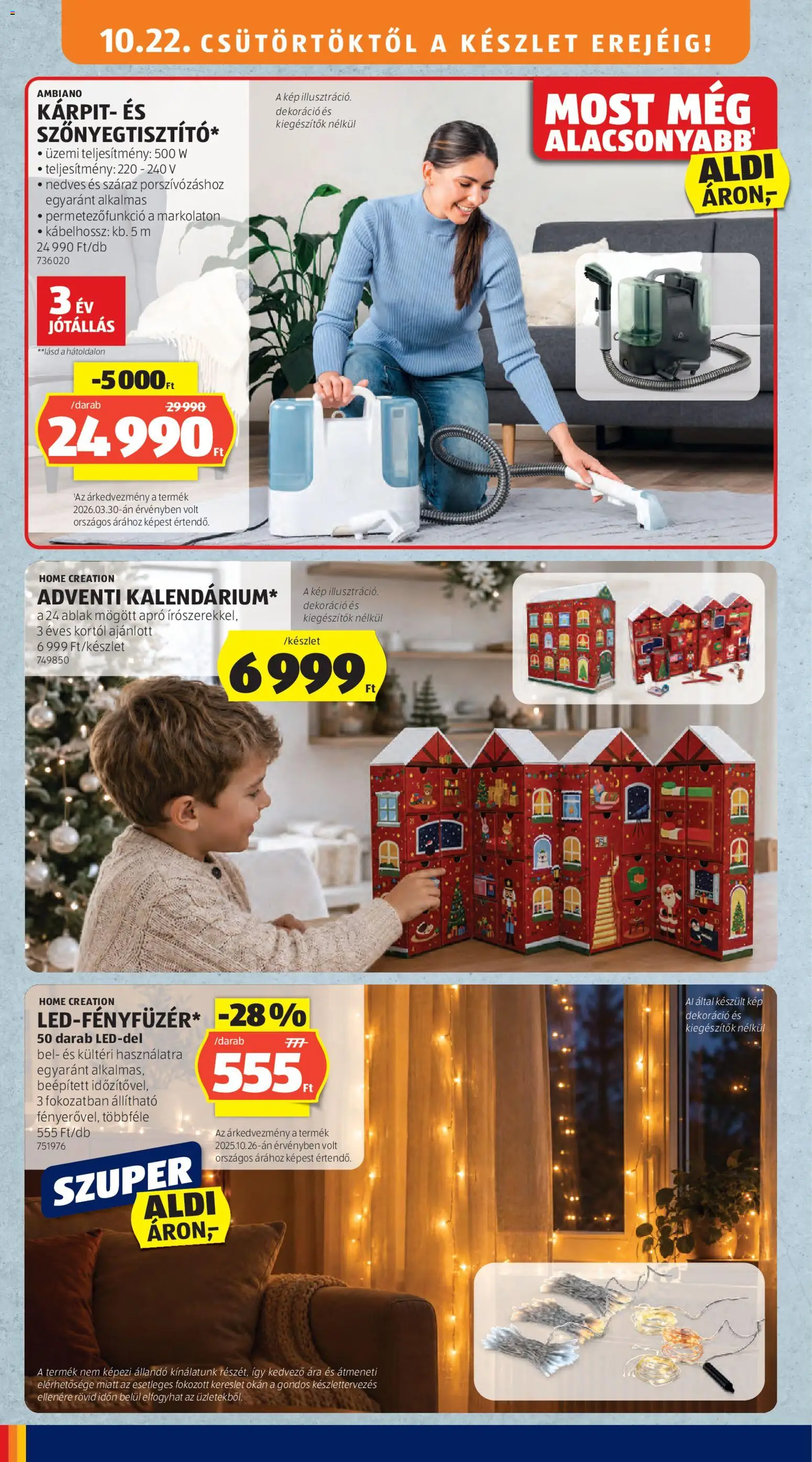 Aldi - Aldi Középső sor termékei megtekintése, amely érvényes 2026.10.22.-től - Ablak, LED, Dekoráció