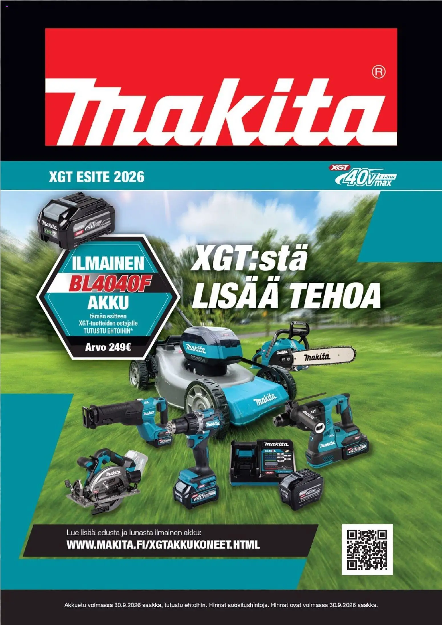 Kaupan Makita Makita tarjoukset - XGT esite 2026 esikatselu, voimassa 07/04/2026 - Akku